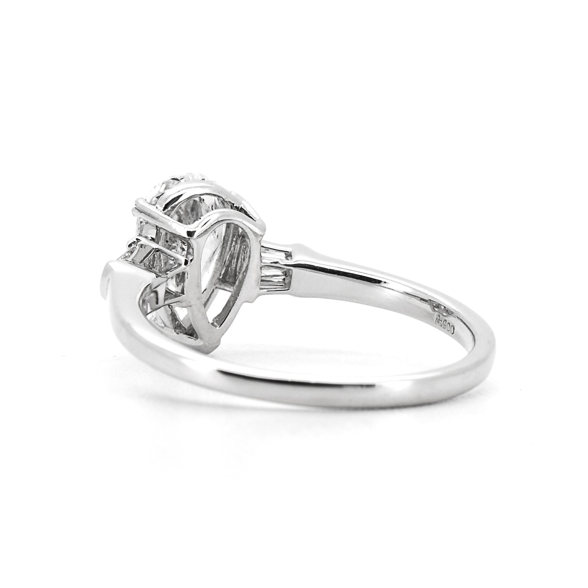 【鑑定書付き】ペアシェイプカット 1.189ct ダイヤモンド リング Pt900 ARW100P