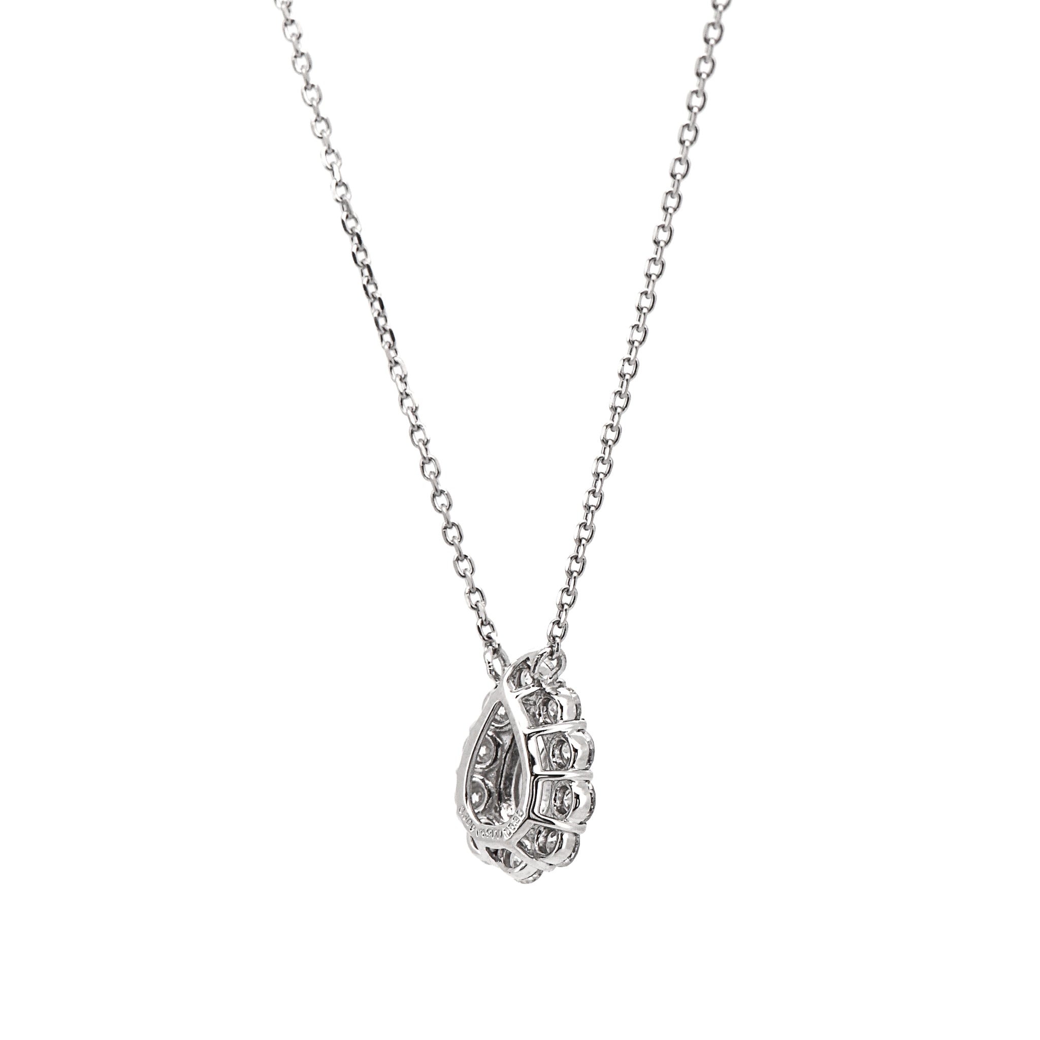 Pt ダイヤモンド ペアシェイプ ネックレス / ピアス 鑑定書付き KA25S05