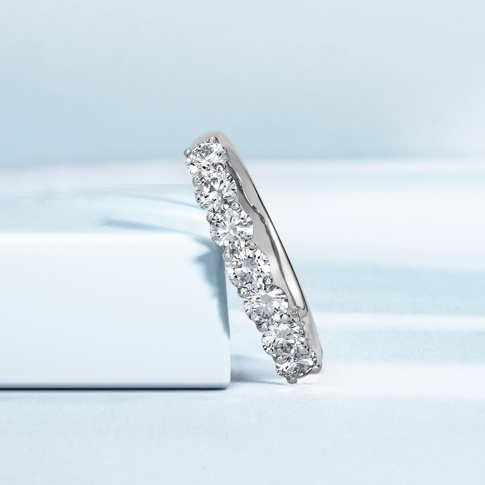 Pt ダイヤモンド 7石 リング 鑑定書付き KA25S06