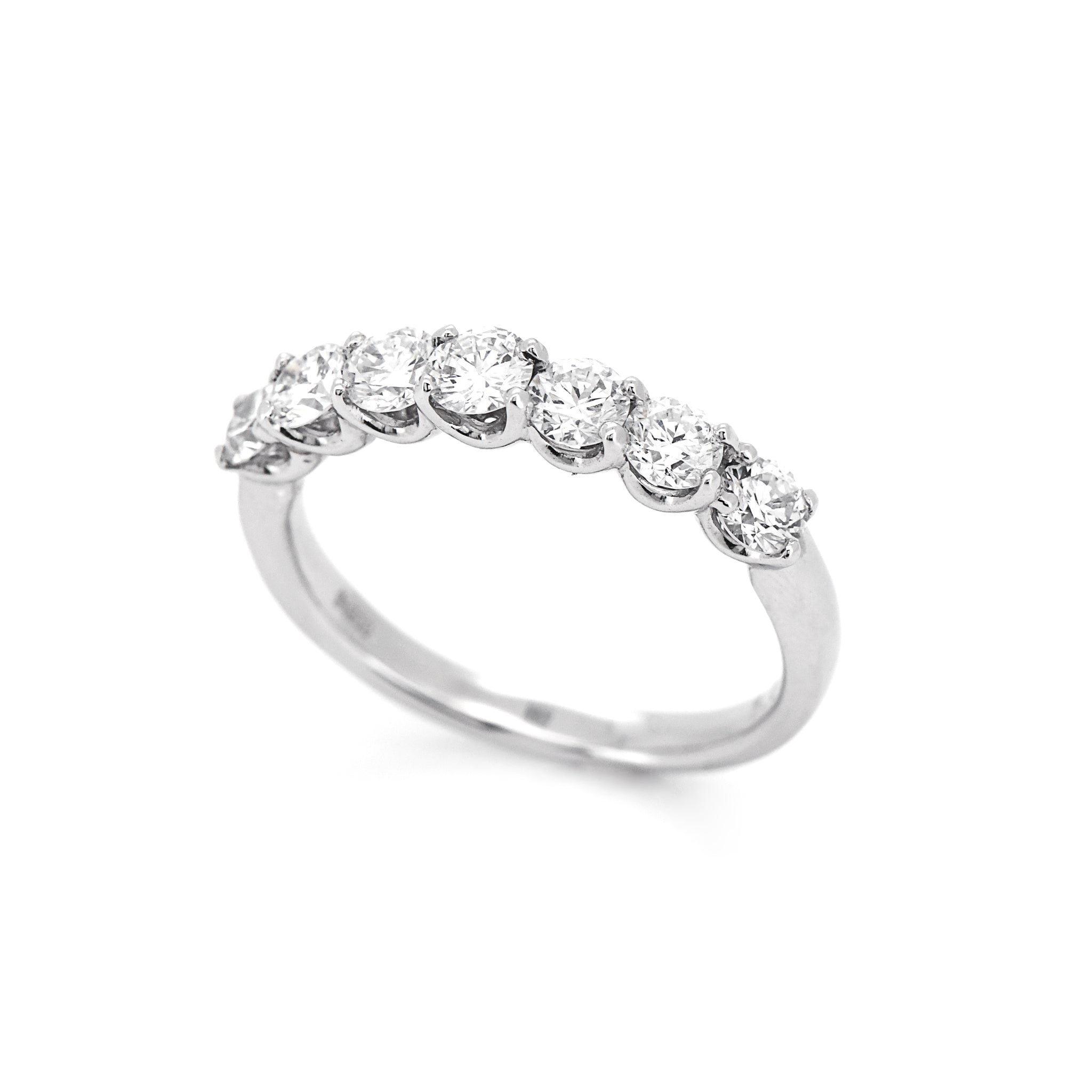 【鑑定書付き】 Pt ダイヤモンド 合計1.00ct 7石 リング KA25S062