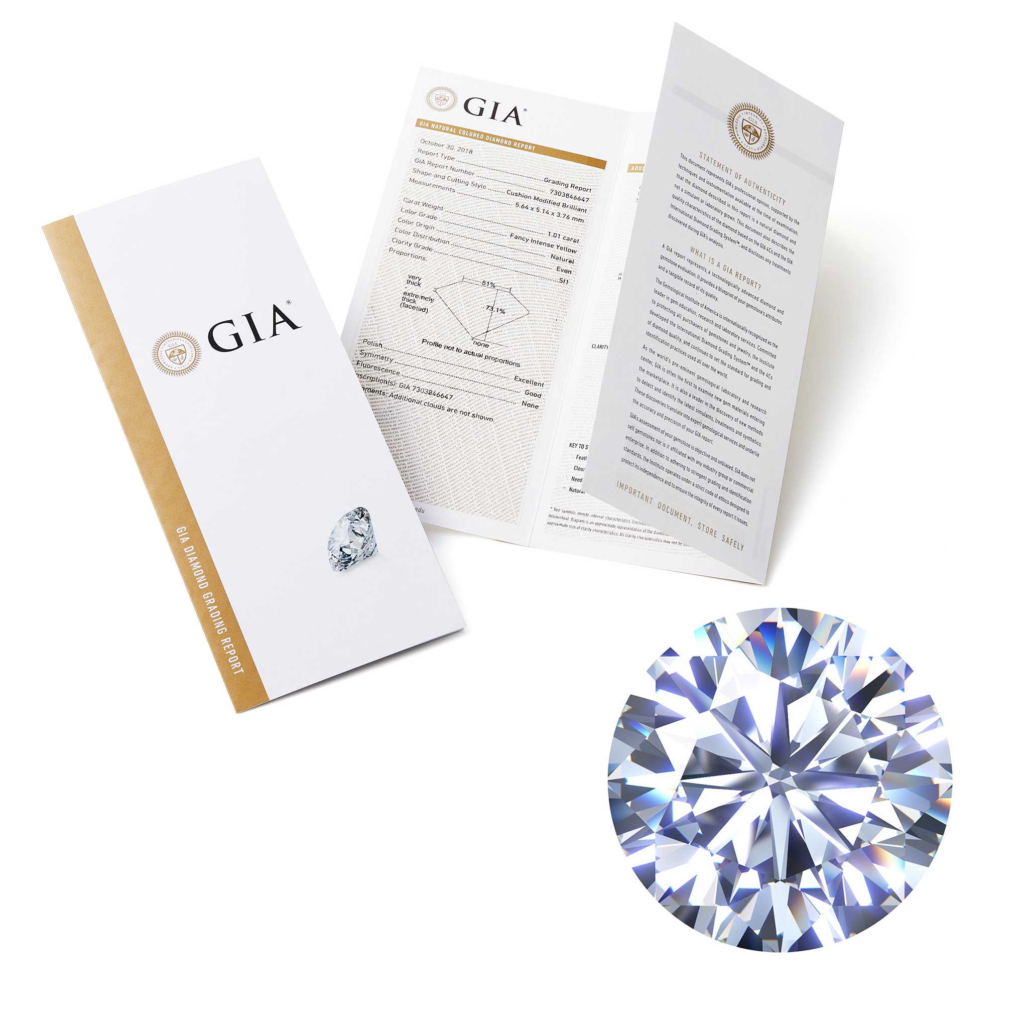 最高峰 ダイヤモンド GIA鑑定書付 ルース 1.00ct Dカラー / FL / 3EX 