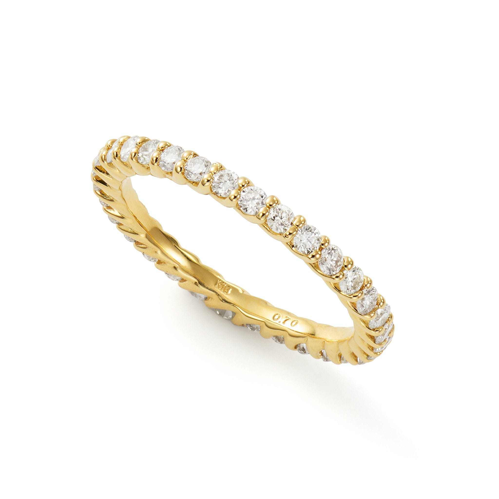 【価格改定対象品】ダイヤモンド 計0.70ct K18YG リング エタニティリング 煌めきの フルエタニティ ダイヤ イエローゴールド ARP001K
