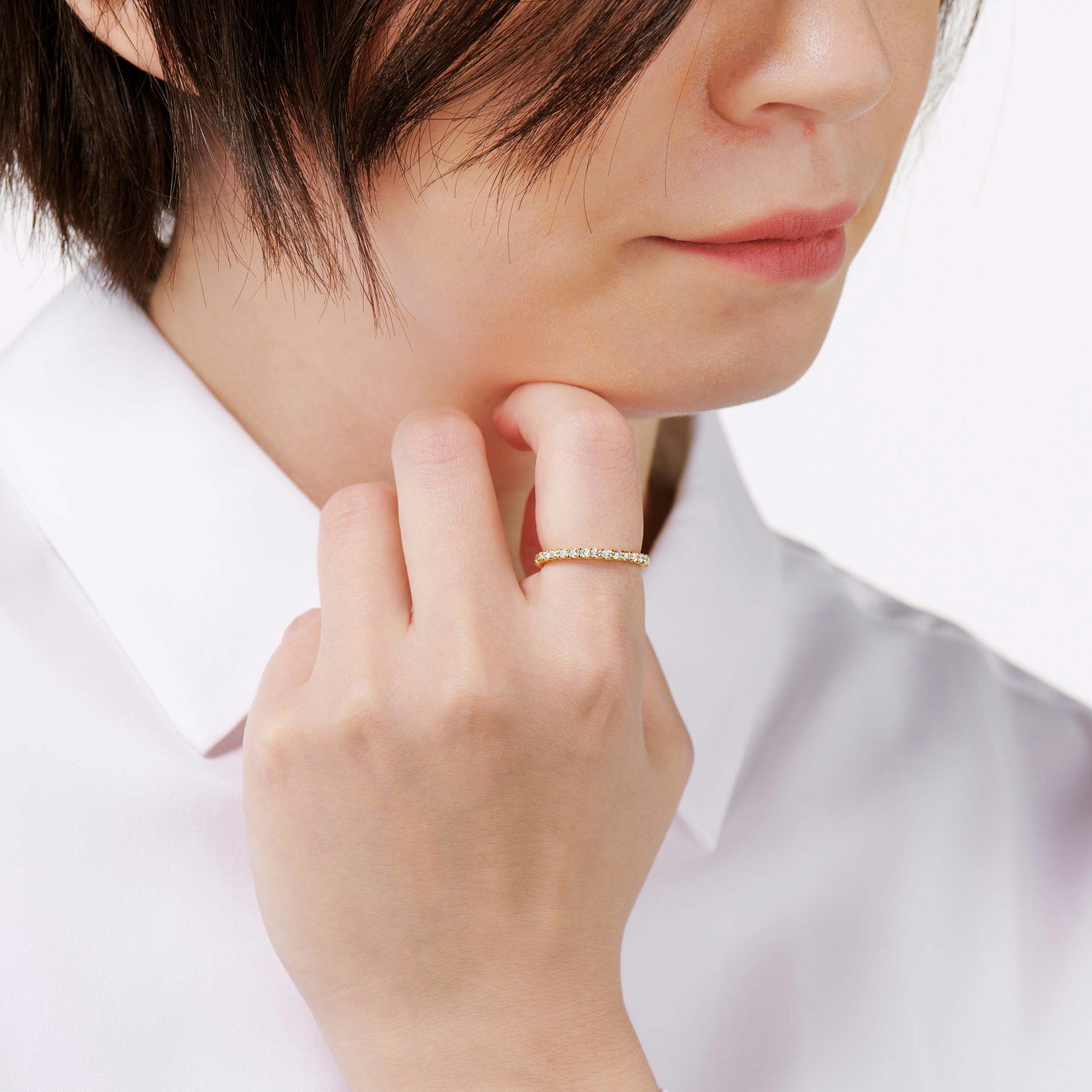 【価格改定対象品】ダイヤモンド 計0.70ct K18YG リング エタニティリング 煌めきの フルエタニティ ダイヤ イエローゴールド ARP001K