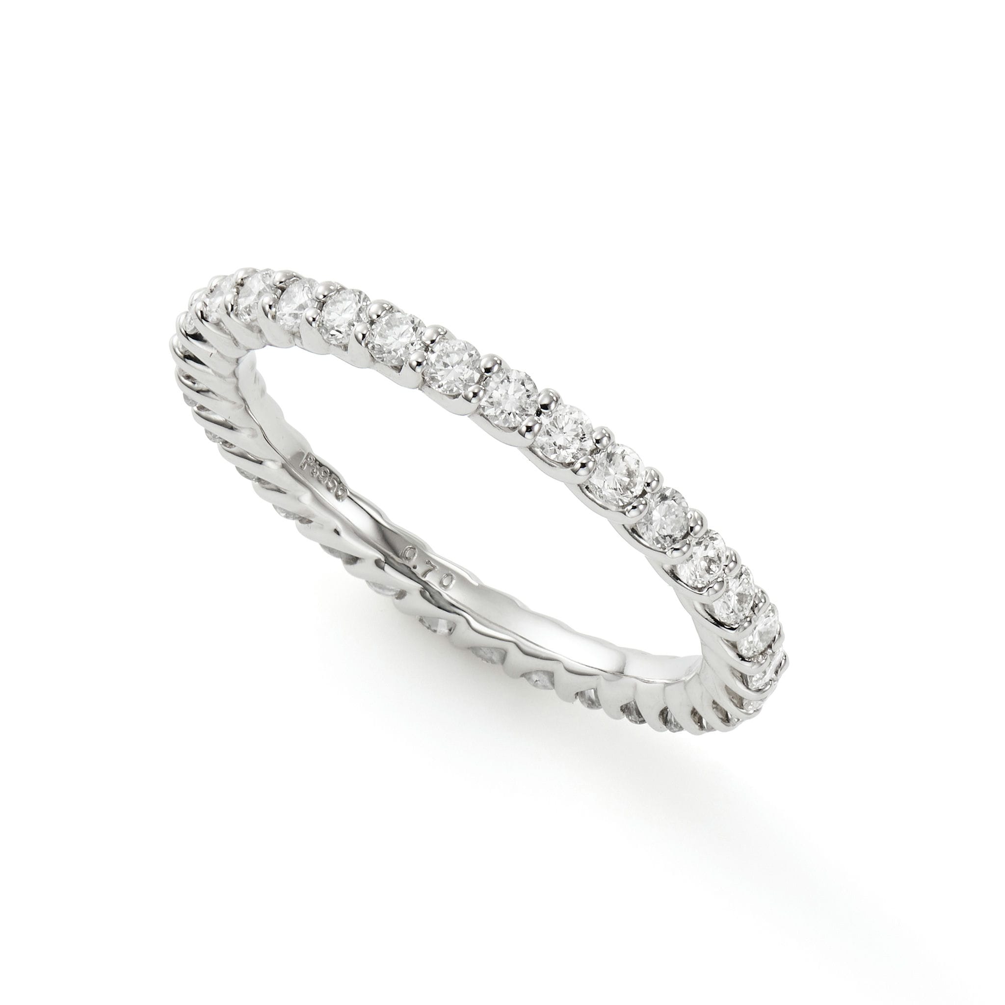 【価格改定対象品】ダイヤモンド 計0.70ct Pt950 リング エタニティリング 煌めきの フルエタニティ ダイヤ プラチナ ARP001P