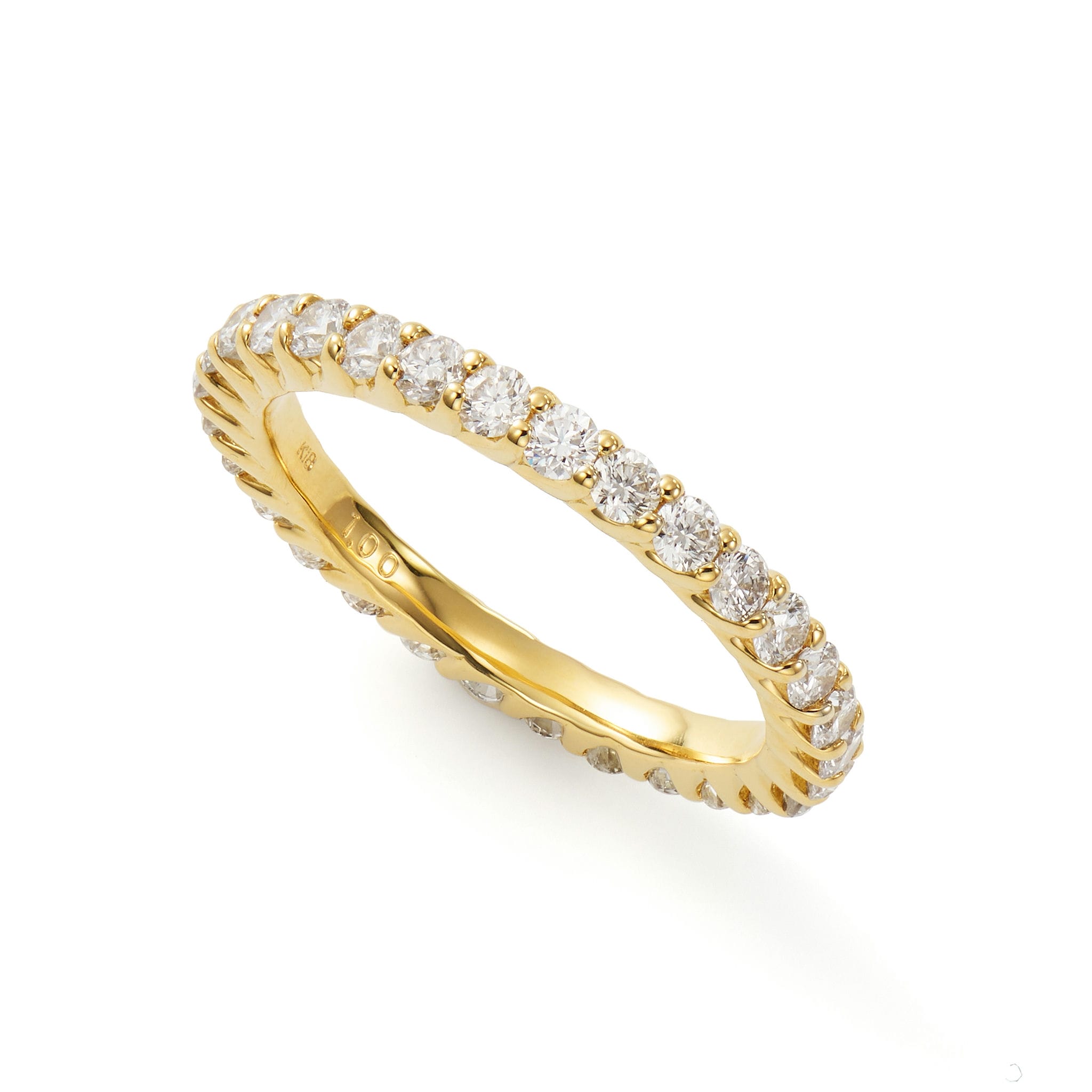 【価格改定対象品】ダイヤモンド 計1.00ct K18YG リング エタニティリング 憧れの フルエタニティ ダイヤ イエローゴールド ARP002K