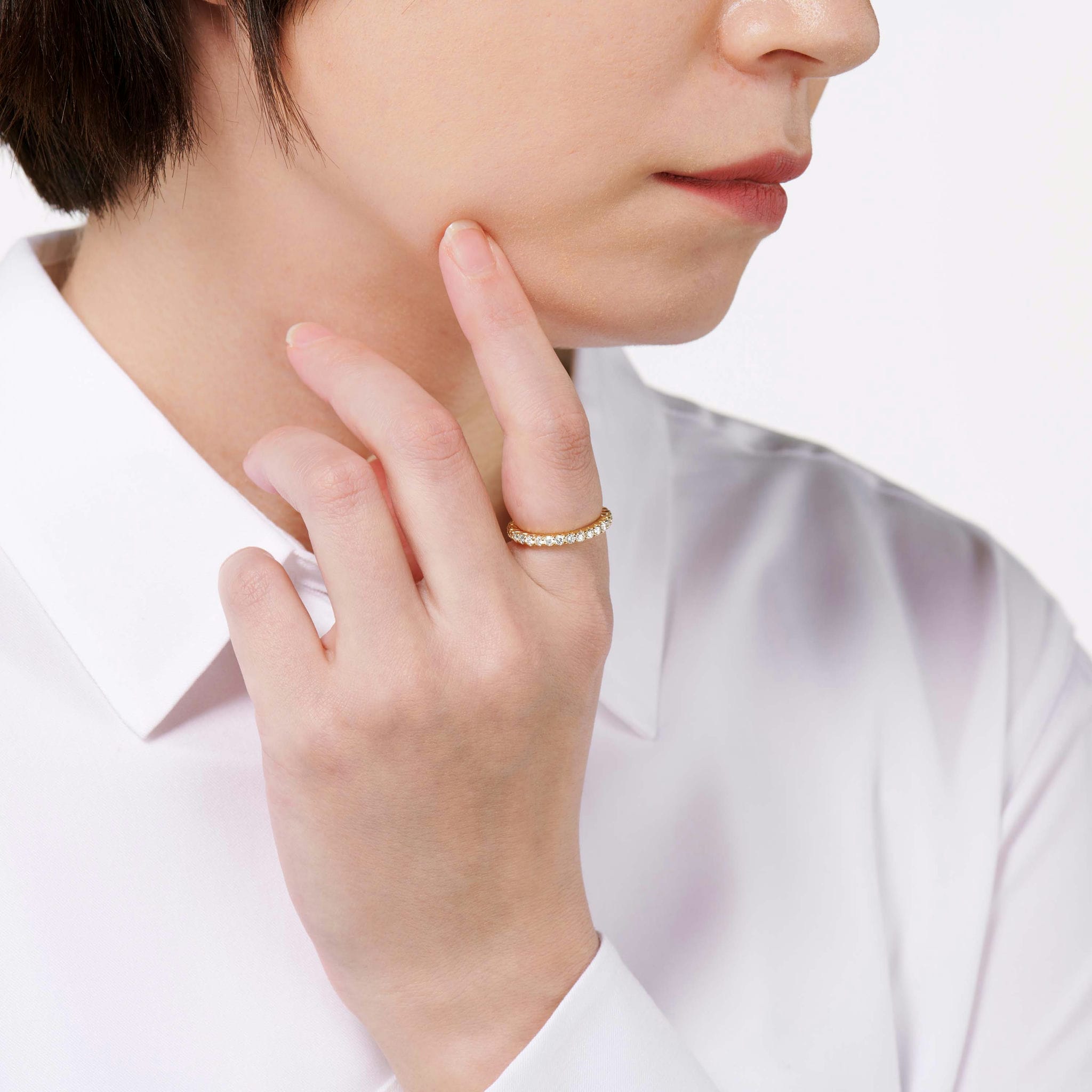 【価格改定対象品】ダイヤモンド 計1.00ct K18YG リング エタニティリング 憧れの フルエタニティ ダイヤ イエローゴールド ARP002K