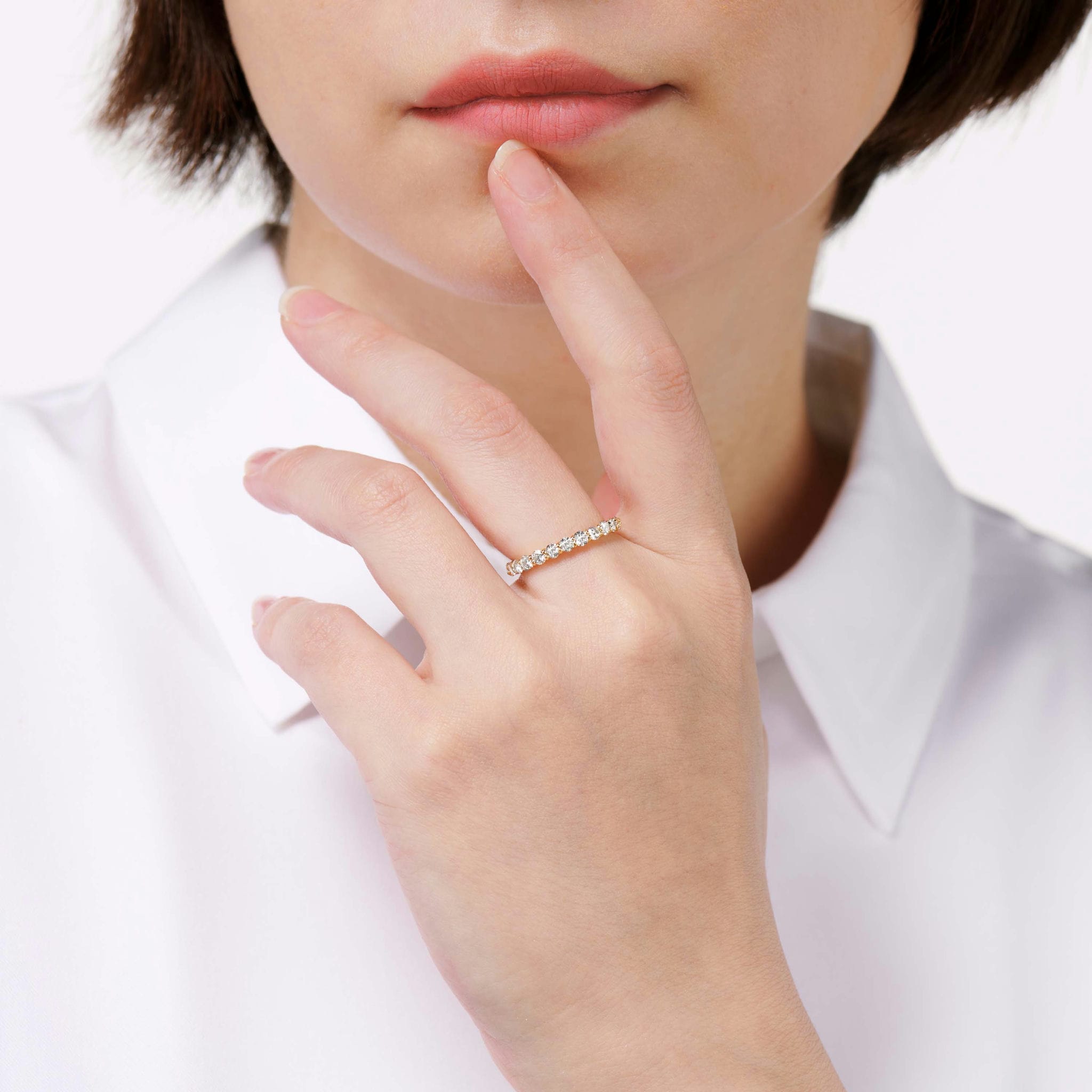 【価格改定対象品】ダイヤモンド 計1.50ct K18YG リング エタニティリング 迫力の フルエタニティ ダイヤ イエローゴールド ARP003K