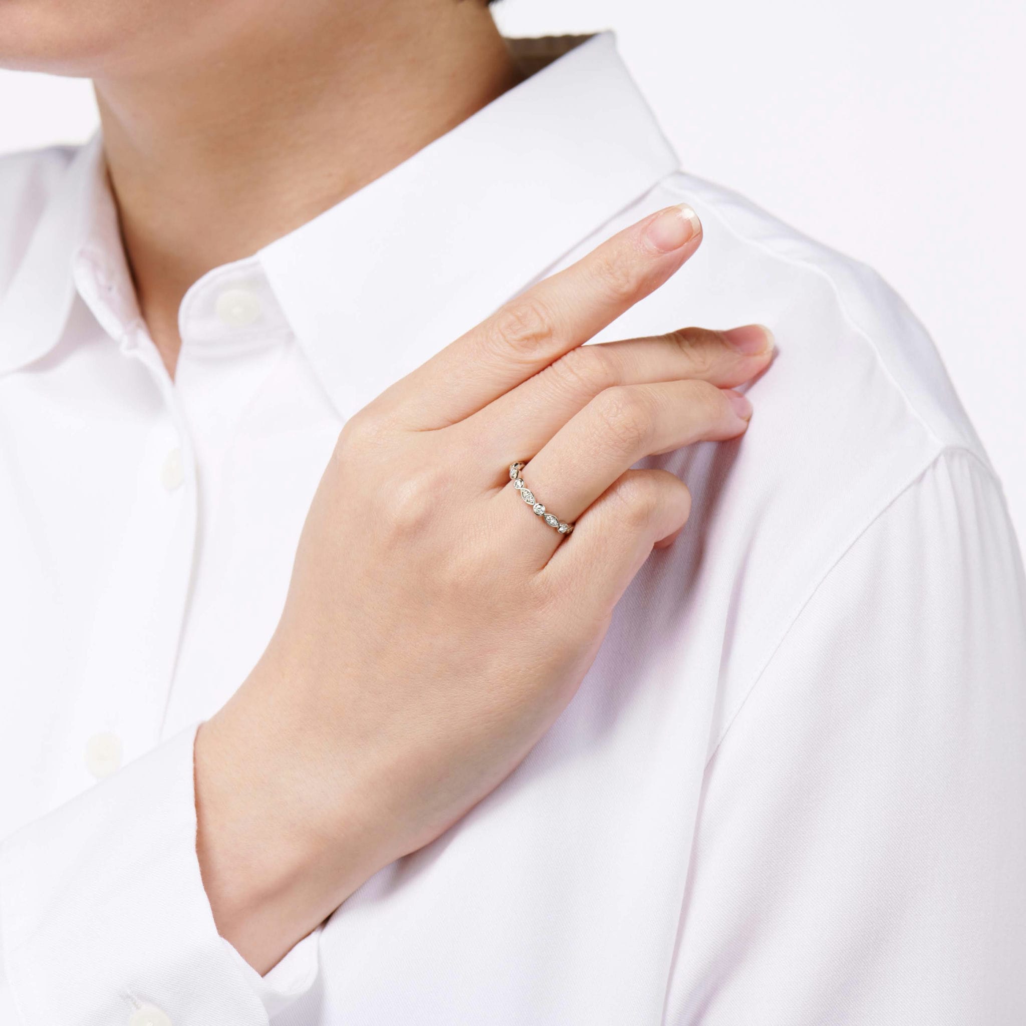 【価格改定対象品】ダイヤモンド 計0.40ct Pt950 リング エタニティリング フルエタニティ ダイヤ プラチナ ARP004P