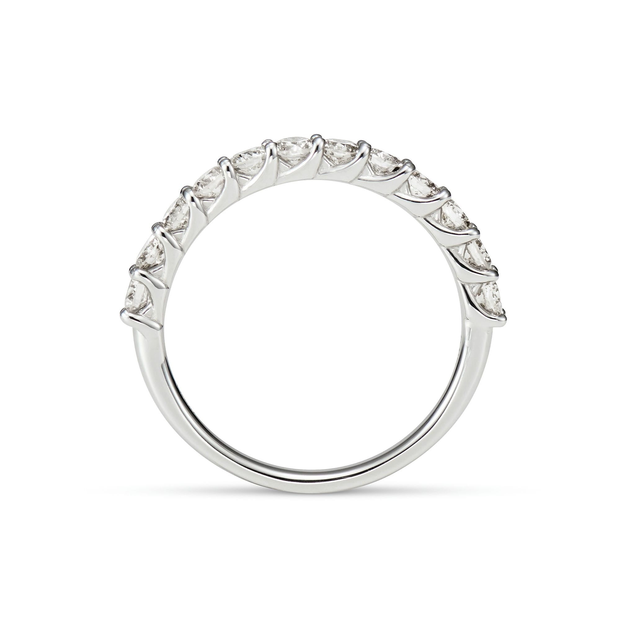 【価格改定対象品】ダイヤモンド 計0.75ct Pt950 リング エタニティリング 定番の ハーフエタ ダイヤ プラチナ ARP005P