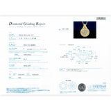 ダイヤモンド 計0.30ct K18YG ネックレス 鑑定書付き イエローゴールド エクセレントカット ダイヤ 最上級の輝き ANW-014-K
