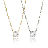 クリスマス限定 0.30ct 一粒 ダイヤモンド ネックレス ソリティア シンプル K18イエローゴールド プラチナ900 ANM-007