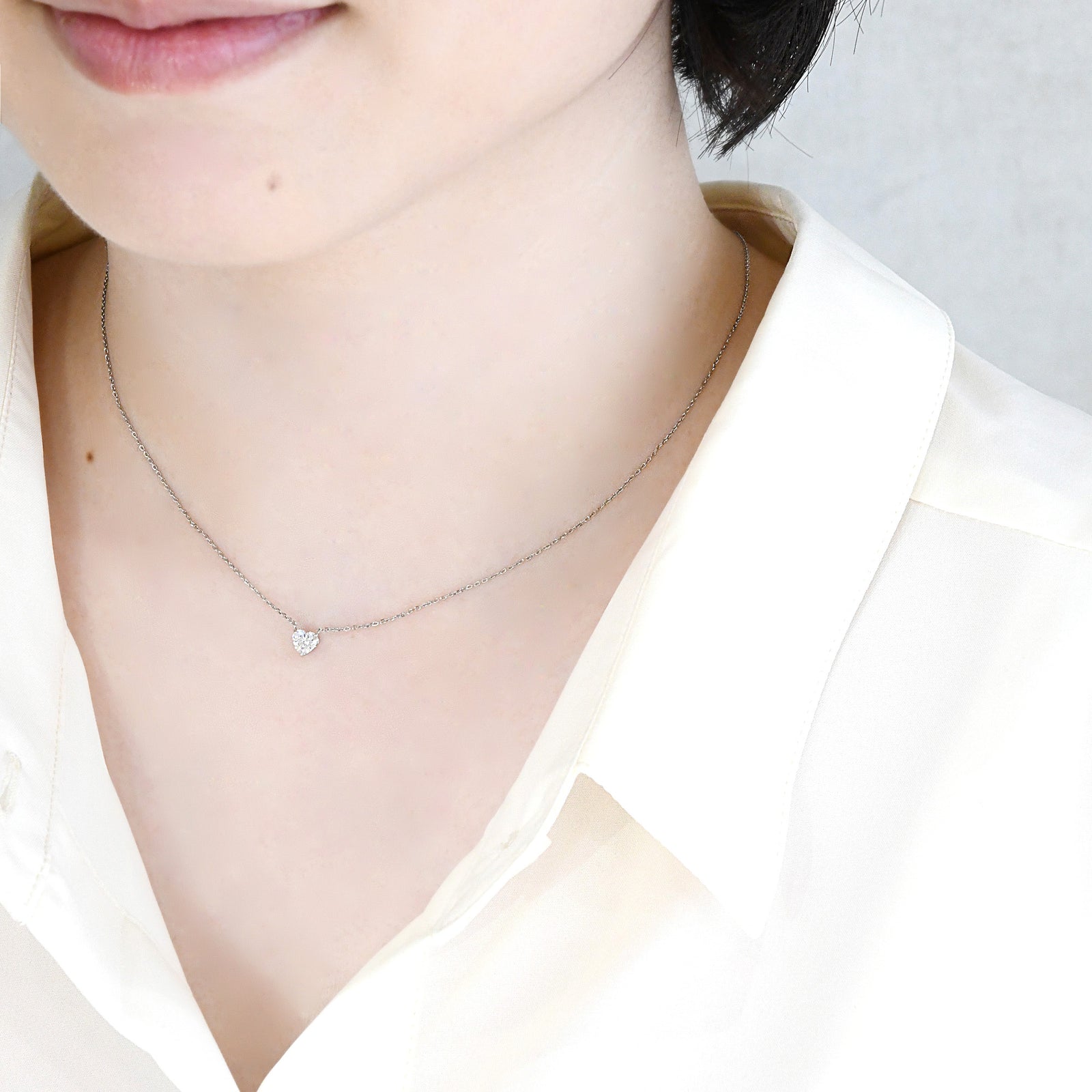 新品仕上げ♡K18♡キラキラSI-2♡大粒ハートシェイプダイヤ