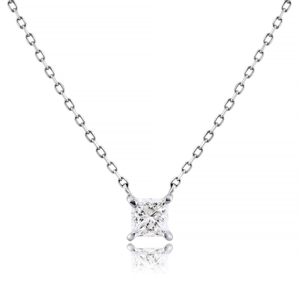 鑑定書付き】プリンセス カット ダイヤモンド [ 0.30ct / Dカラー / VS クラス ] Pt950 一粒ダイヤ ネックレス プ – ASAHI  DIAMOND JEWELRY