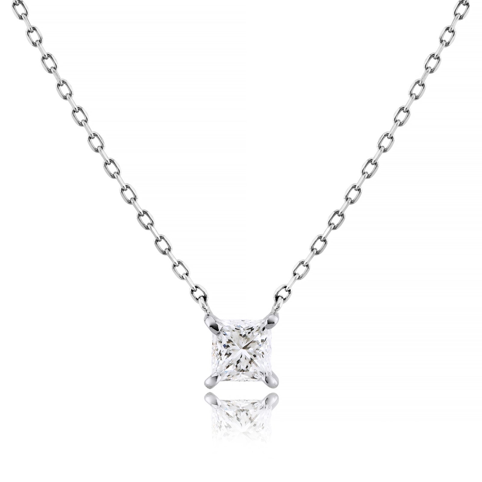 鑑定書付き】プリンセス カット ダイヤモンド 一粒 ネックレス [ 0.30ct / Dカラー / VS クラス ] Pt950 プラチナ –  ASAHI DIAMOND JEWELRY