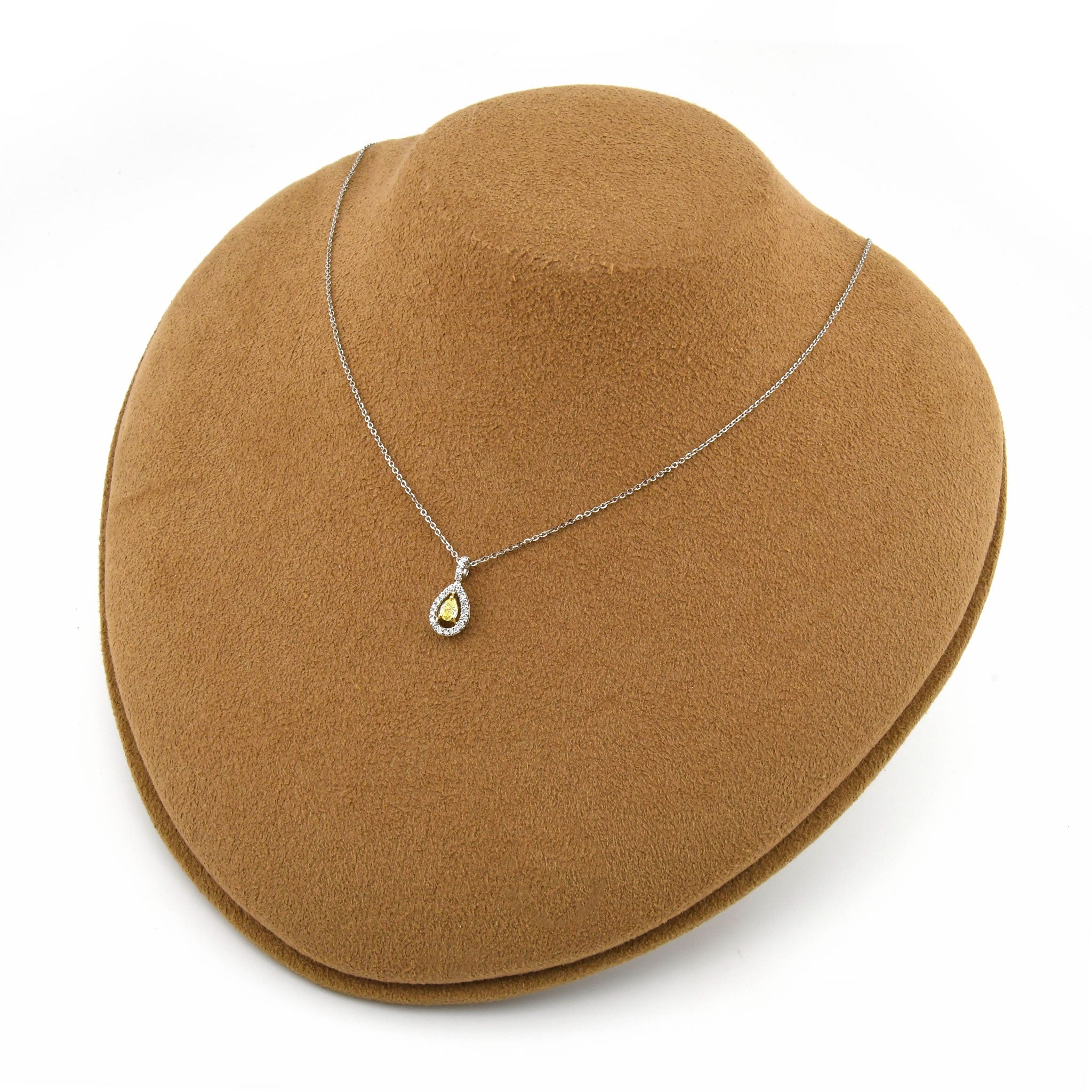 【鑑定書付き】天然 ピンクダイヤモンド / イエローダイヤモンド 取り巻き ネックレス Pt900 ANS105P [MD]