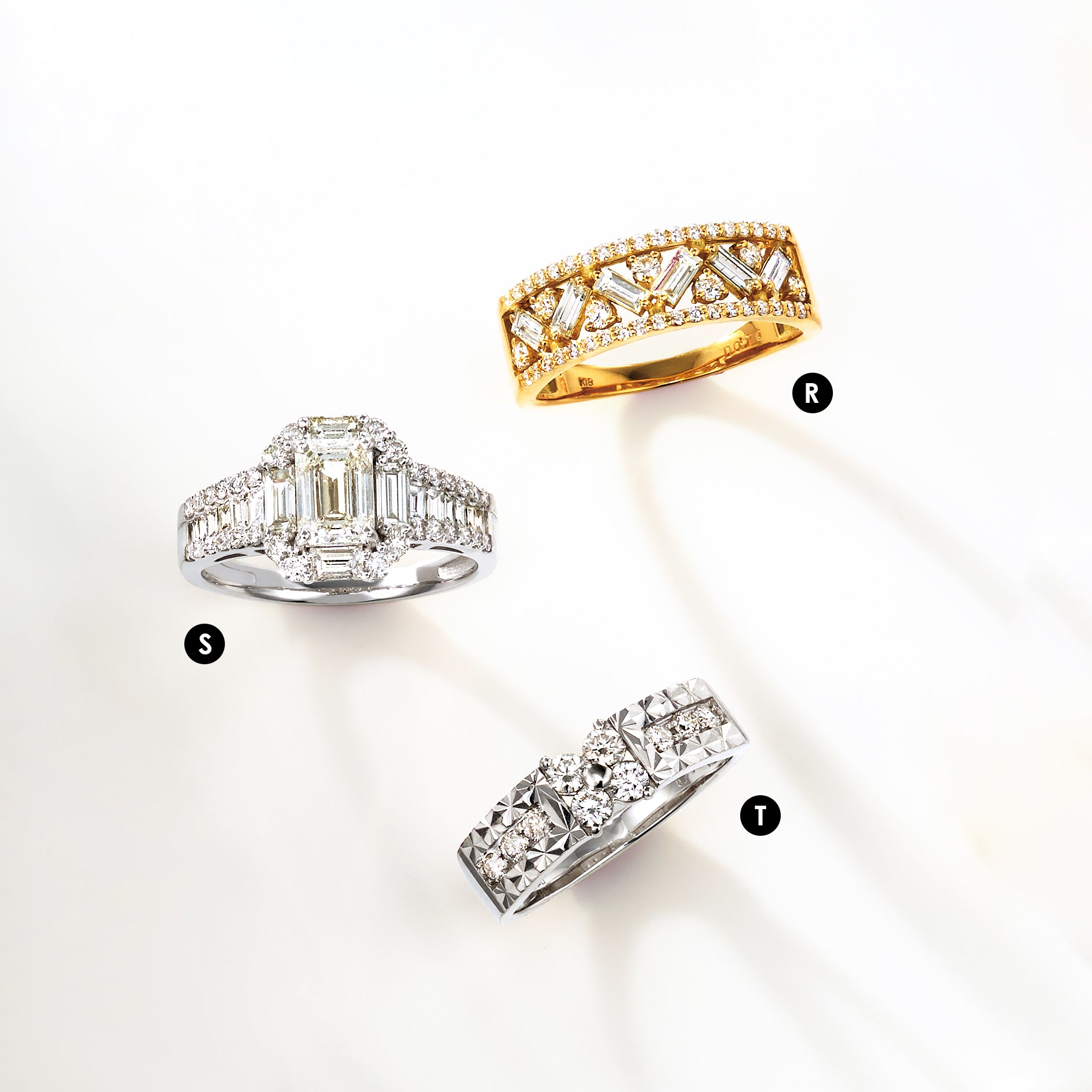 ダイヤモンド リング Pt / K18YG KA25W08