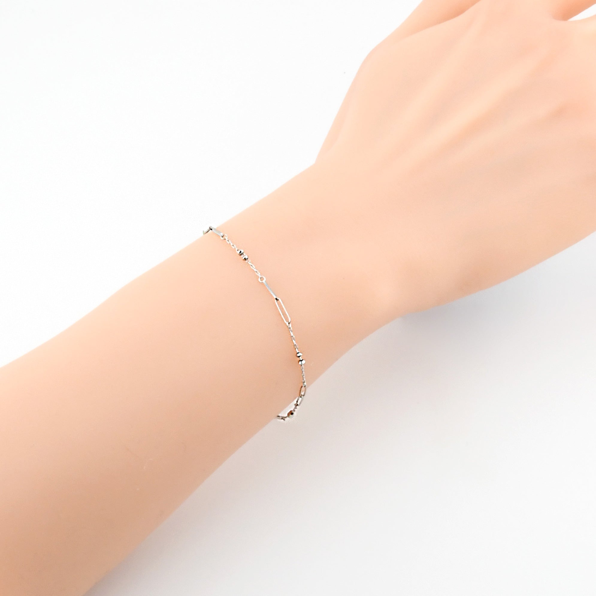 Pt プラチナ チェーン ブレスレット 18cm ABB002P