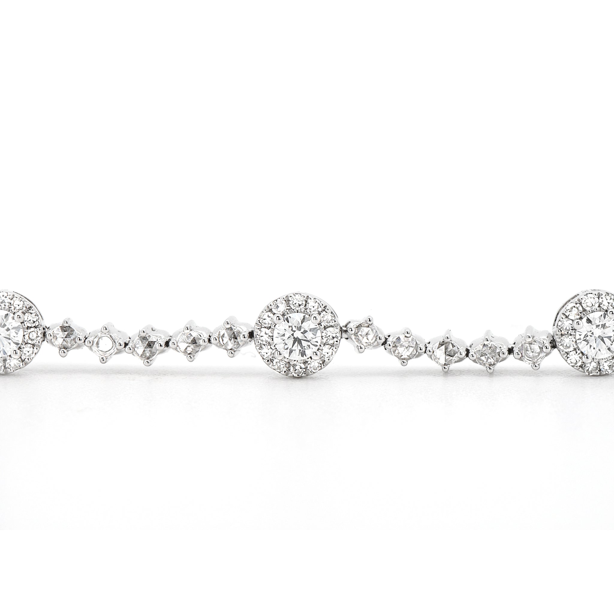 【鑑定書付き】ダイヤモンド 計0.947ct Pt850 ブレスレット ダイヤ ABW013P