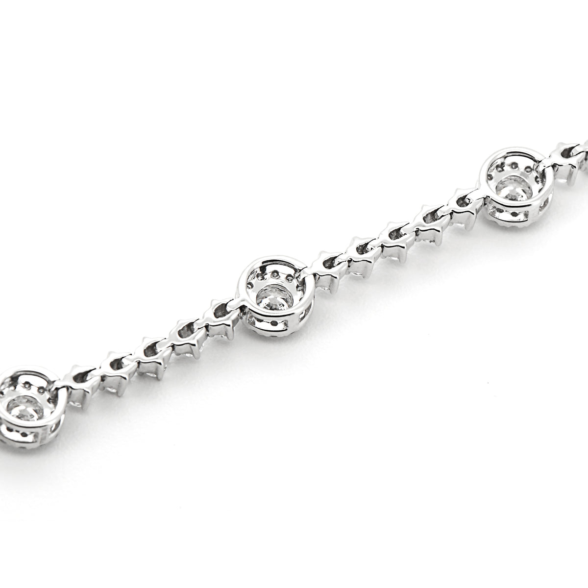 【鑑定書付き】Eカラー EXCELLENT ダイヤモンド 計0.947ct Pt850 ブレスレット ダイヤ ABW013P