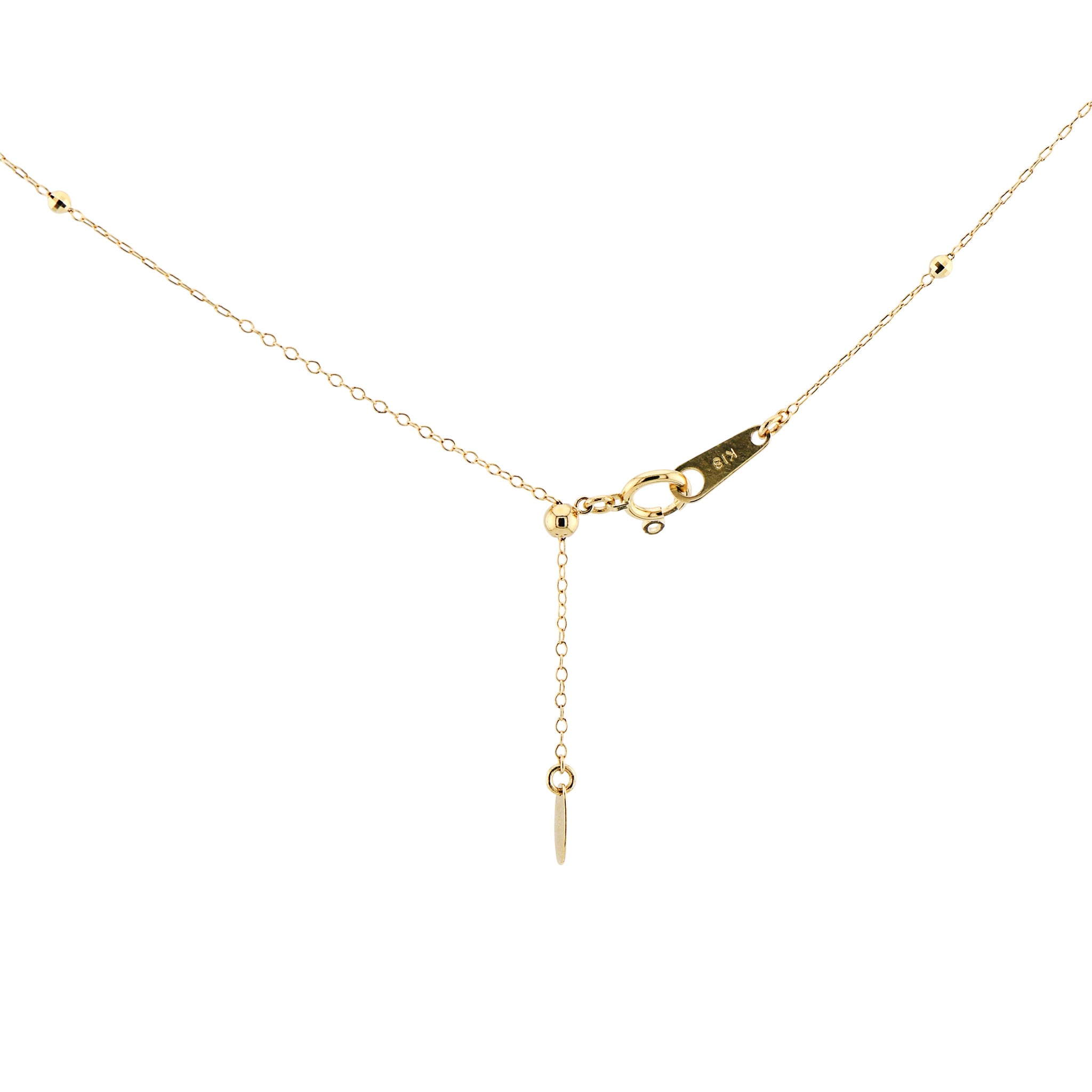 アコヤベビーパール ステーションネックレス 9粒 K18YG ライン