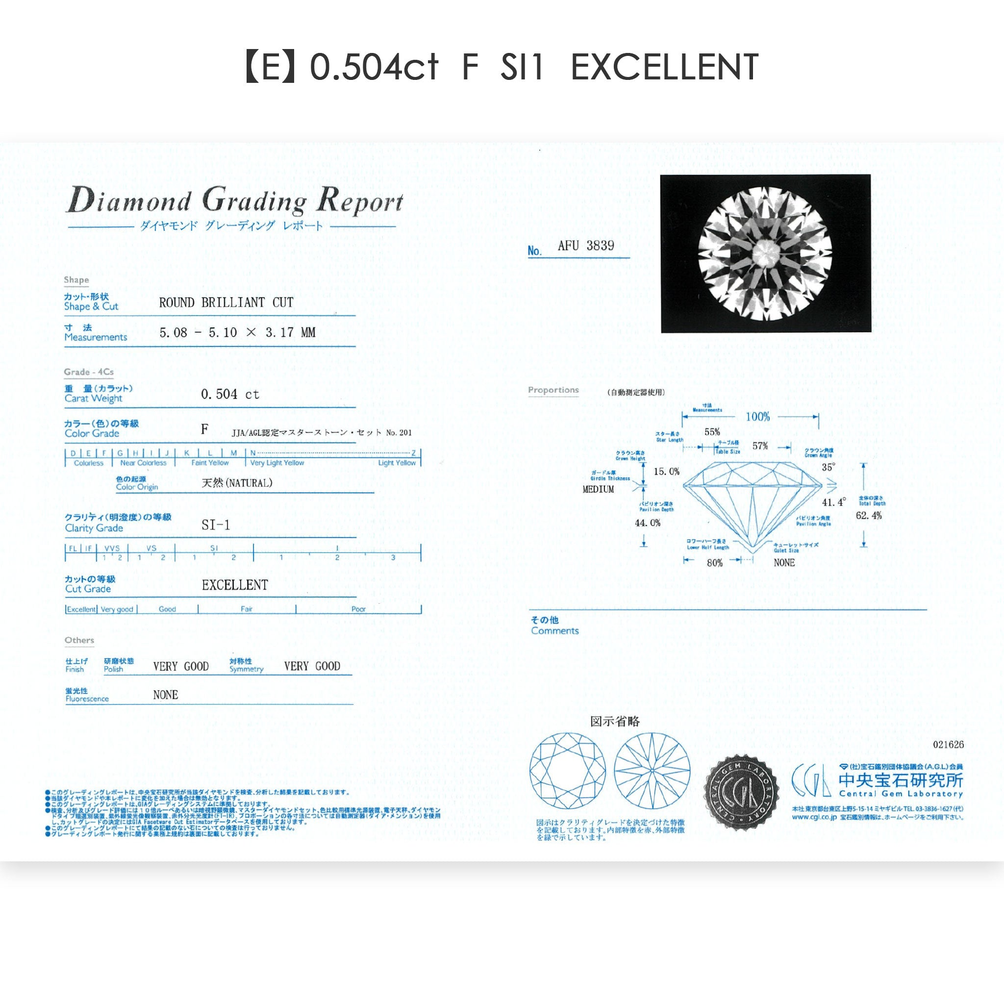ダイヤモンド 0.50ct Pt900 プラチナ 一粒 ダイヤ ネックレス 両吊り 6本爪 鑑定書付き ANP053P