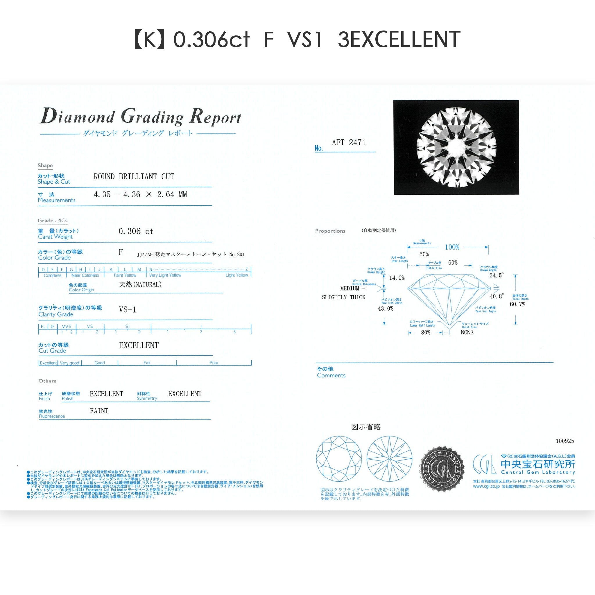 ダイヤモンド 0.30ct Pt900 プラチナ 一粒 ダイヤ ネックレス 両吊り 6本爪 鑑定書付き ANP056P