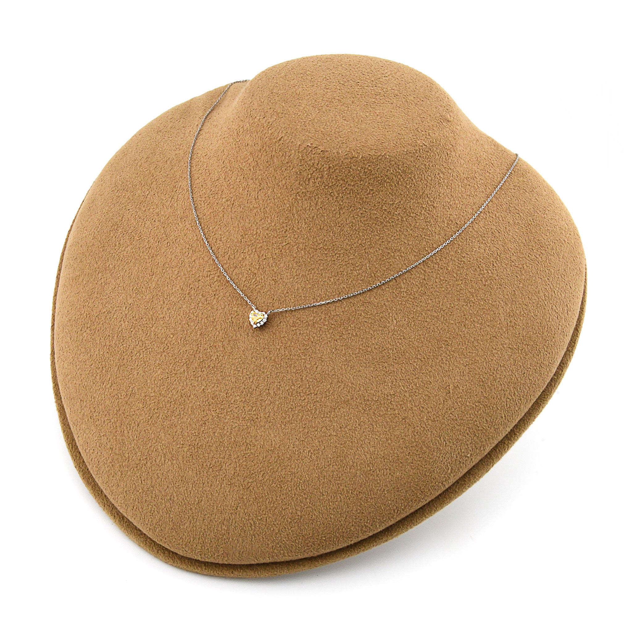 【鑑定書付き】天然 イエローダイヤモンド ネックレス FANCY INTENSE YELLOW Pt950 / K18YG ペンダント ANP118P