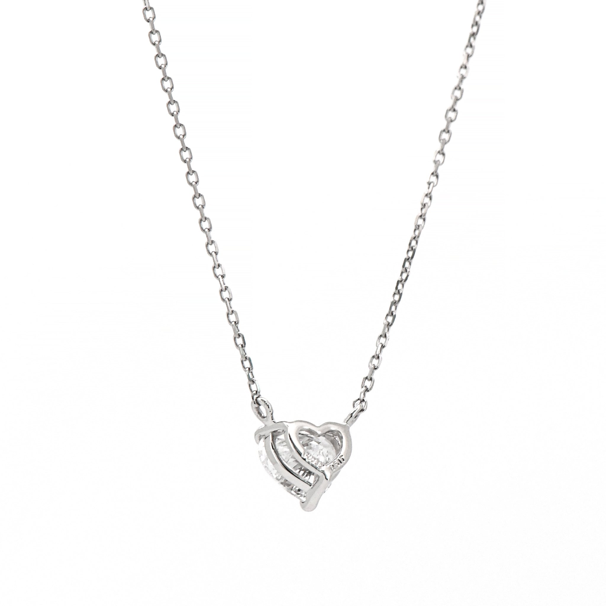 ハートシェイプカット ダイヤモンド 0.5ct 一粒 ネックレス Pt900