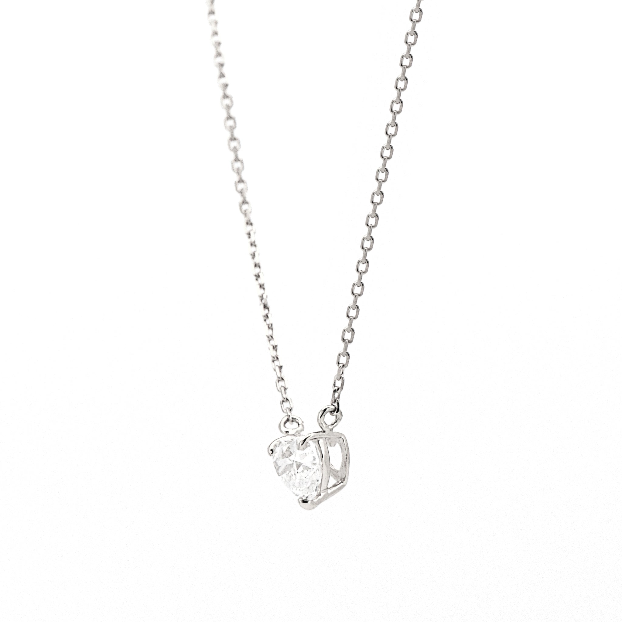 【鑑定書付き】ハートシェイプカット ダイヤモンド 0.3ct 一粒 ネックレス Pt900 プラチナ ANP135P