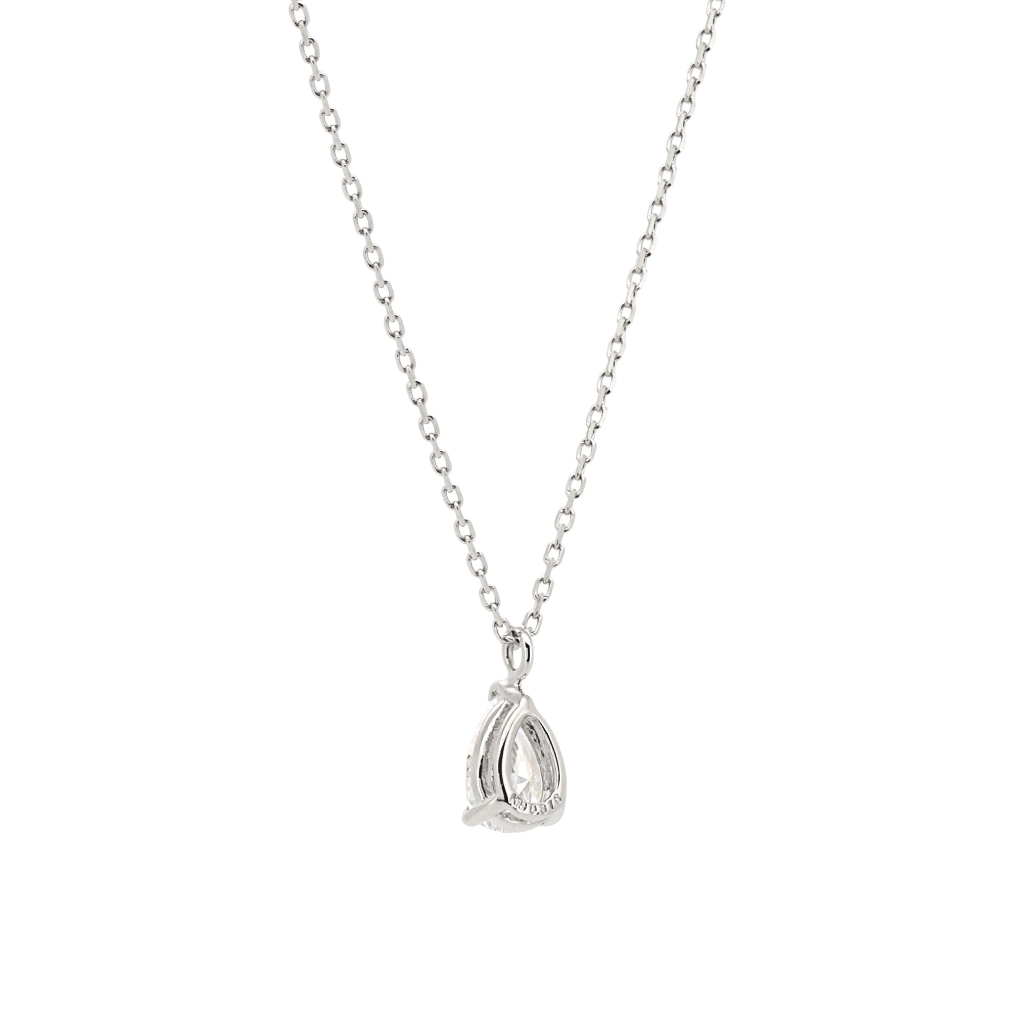 【鑑定書付き】ペアシェイプカット ダイヤモンド 0.3ct 一粒 ネックレス Pt プラチナ ANP136P