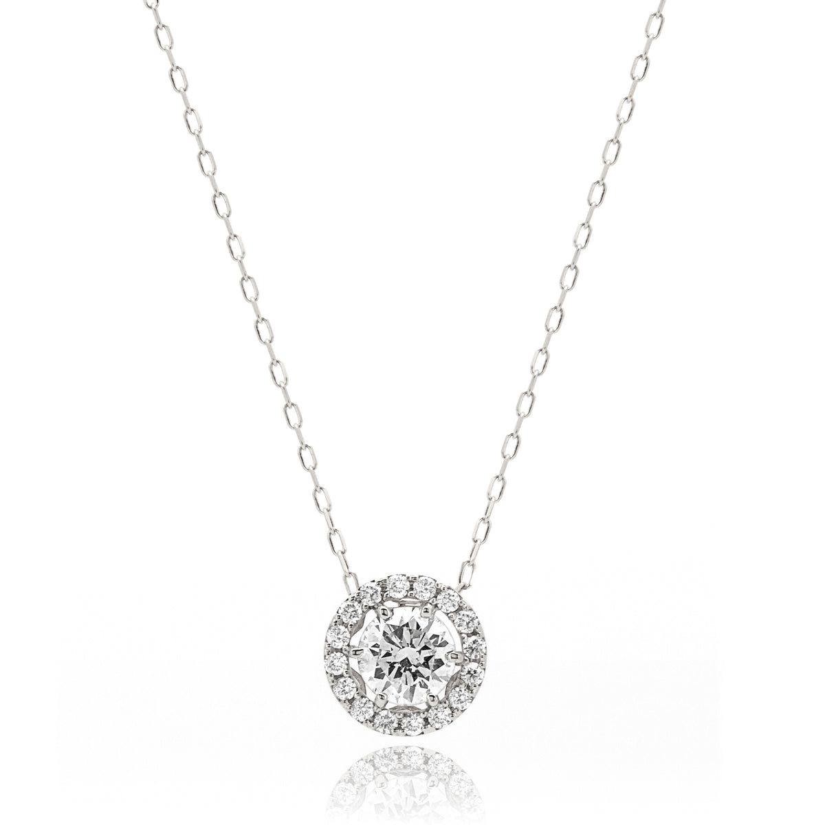 【鑑定書付き】ダイヤモンド 0.5ct 取り巻き ネックレス Pt900 プラチナ ANR143P