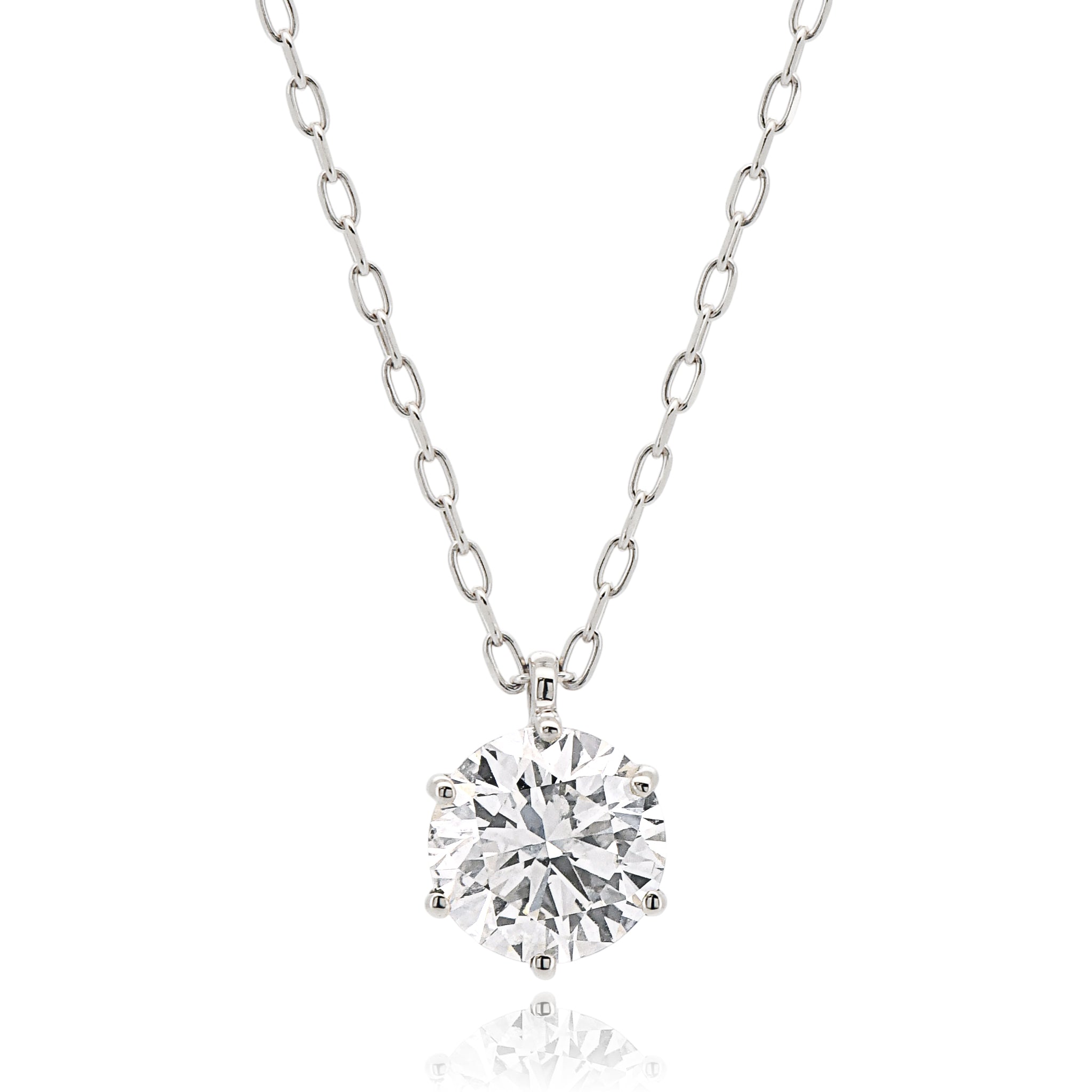 【1点もの・鑑定書付き】 ダイヤモンド 1.000ct プラチナ Pt900 一粒 ダイヤ ネックレス 6本爪 ANS096P