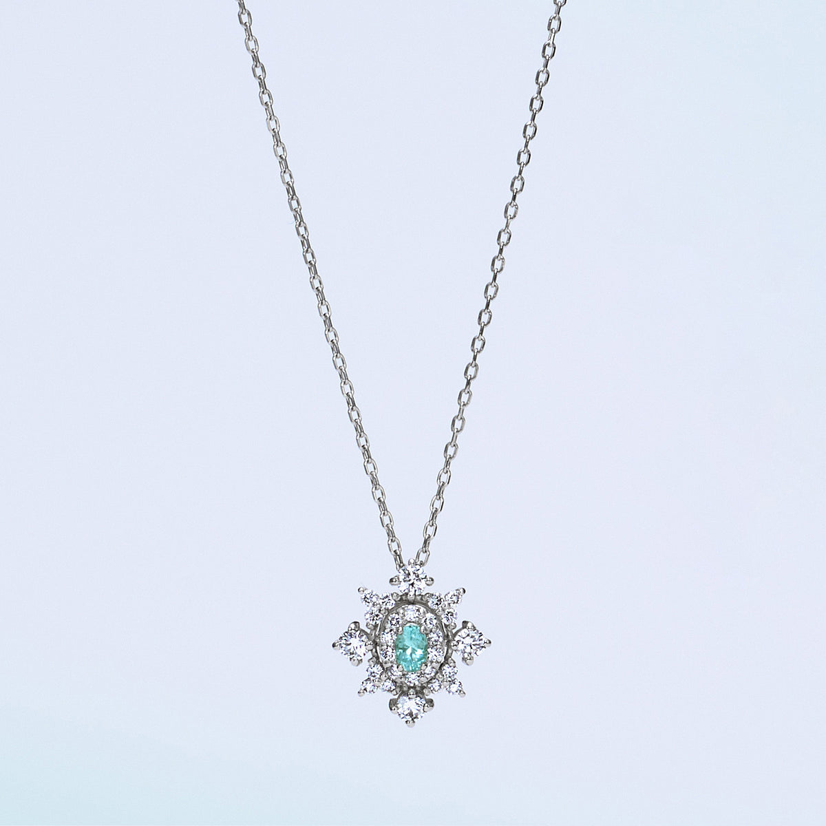 【鑑別書付き】パライバトルマリン 0.05ct Pt950 ネックレス プラチナ ANS148P