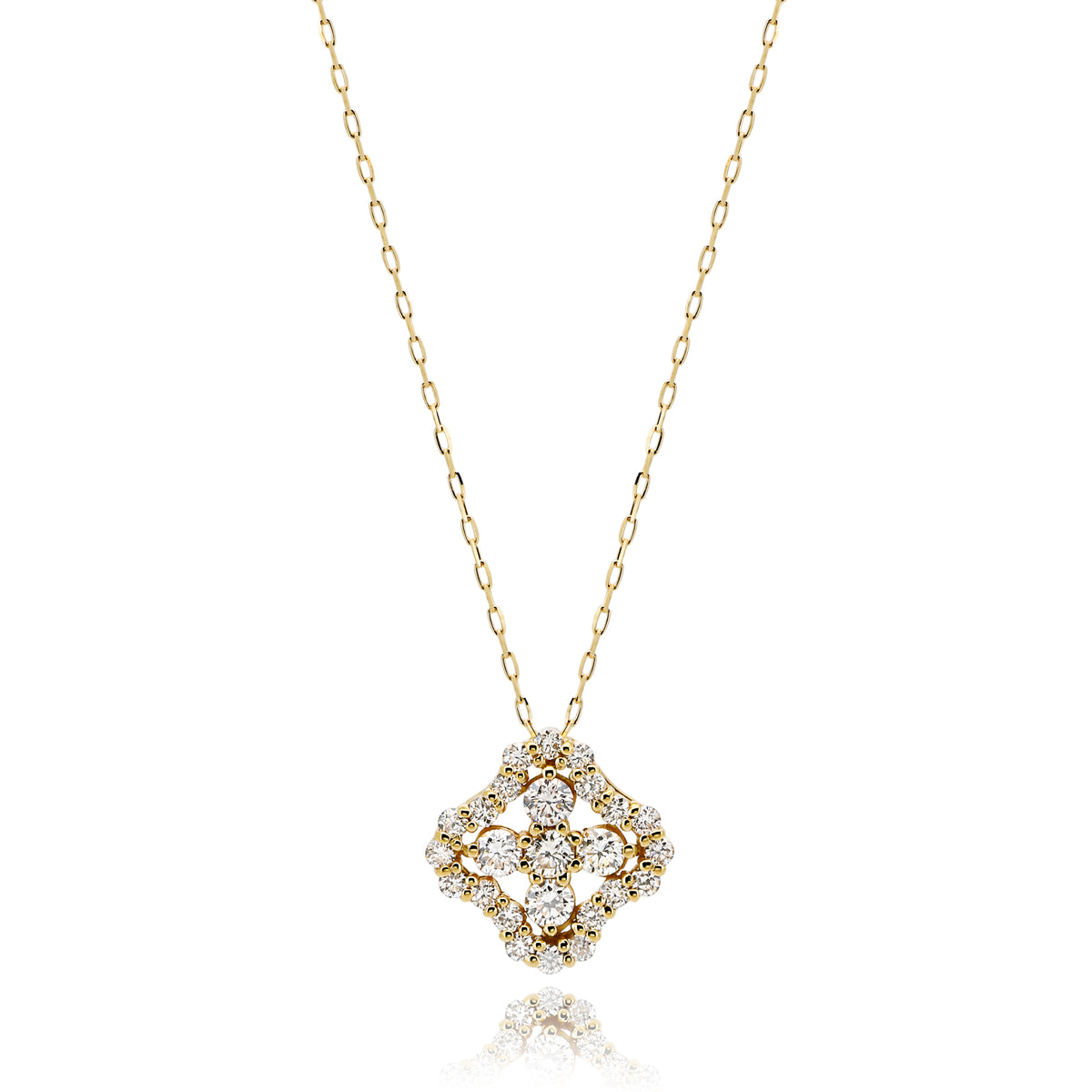 SALE・6/10(水)09:59まで／ダイヤモンド 計0.34ct ネックレス K18YG 