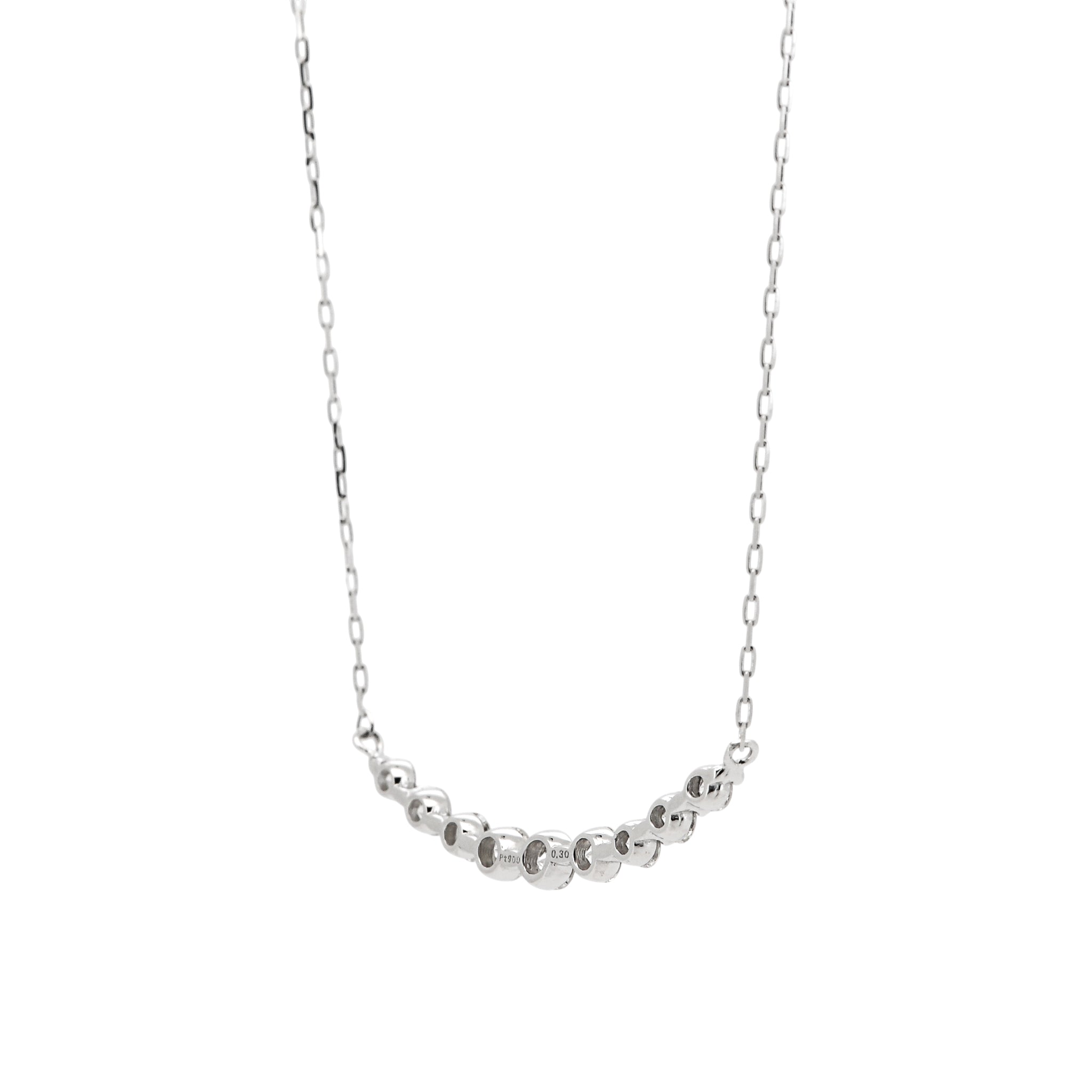 ダイヤモンド 計0.30ct ライン ネックレス Pt900 ANU089P