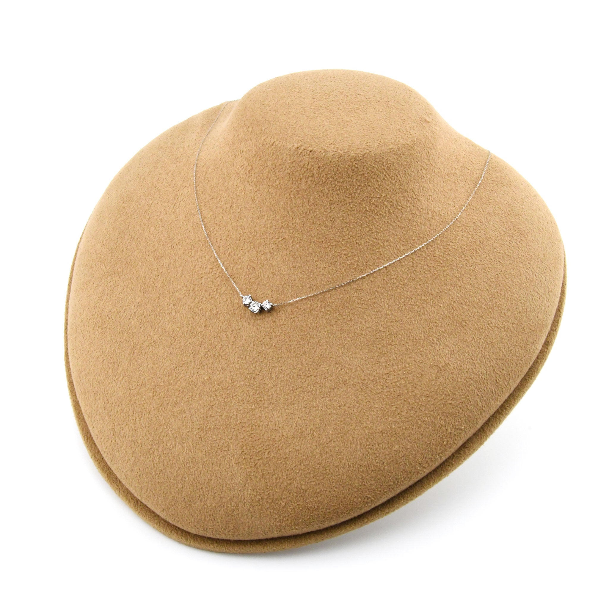 ダイヤモンド 3石 計0.30ct ネックレス Pt900 スリーストーン ANU108P