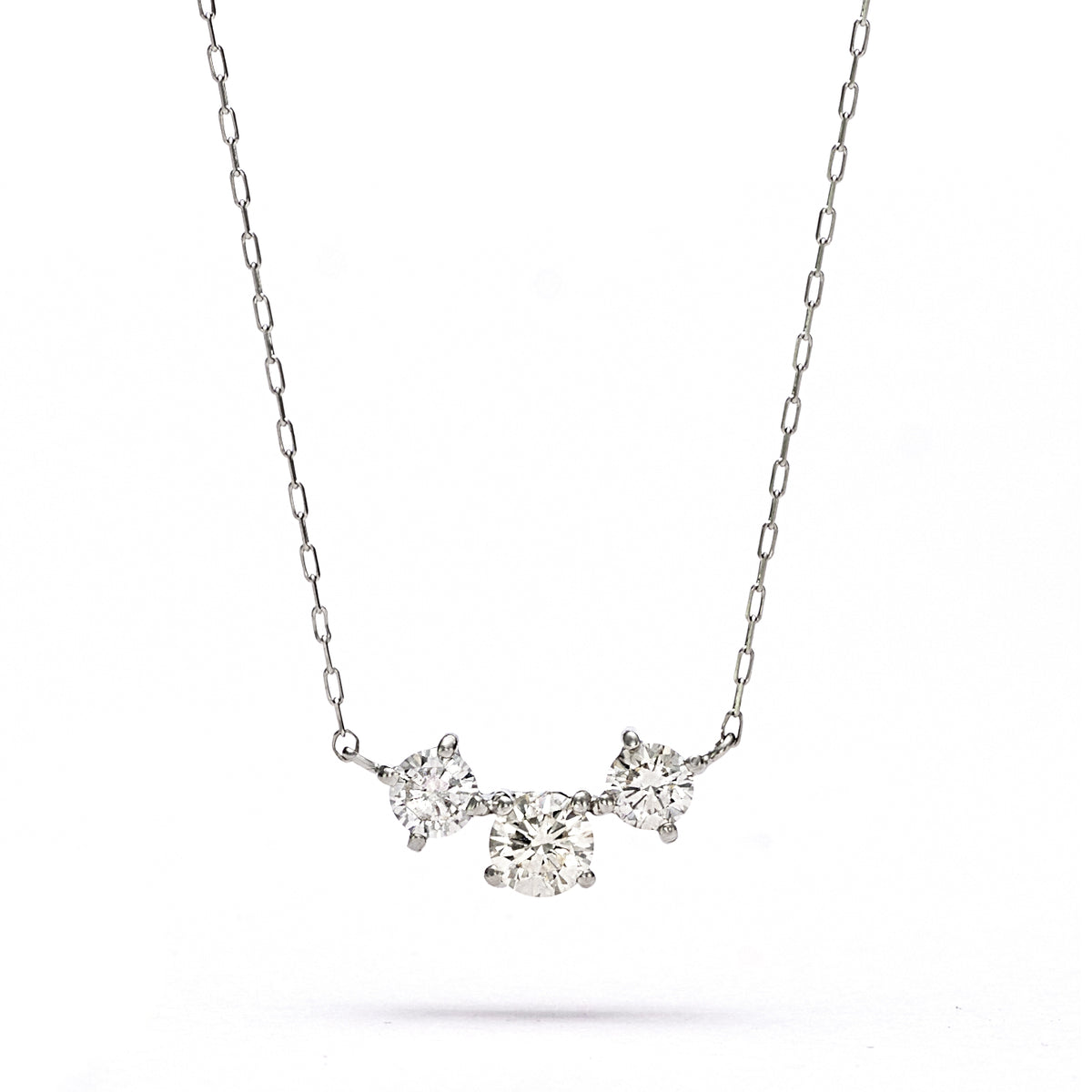 3石 ダイヤモンド ネックレス 計0.30ct Pt900 プラチナ ANU149P