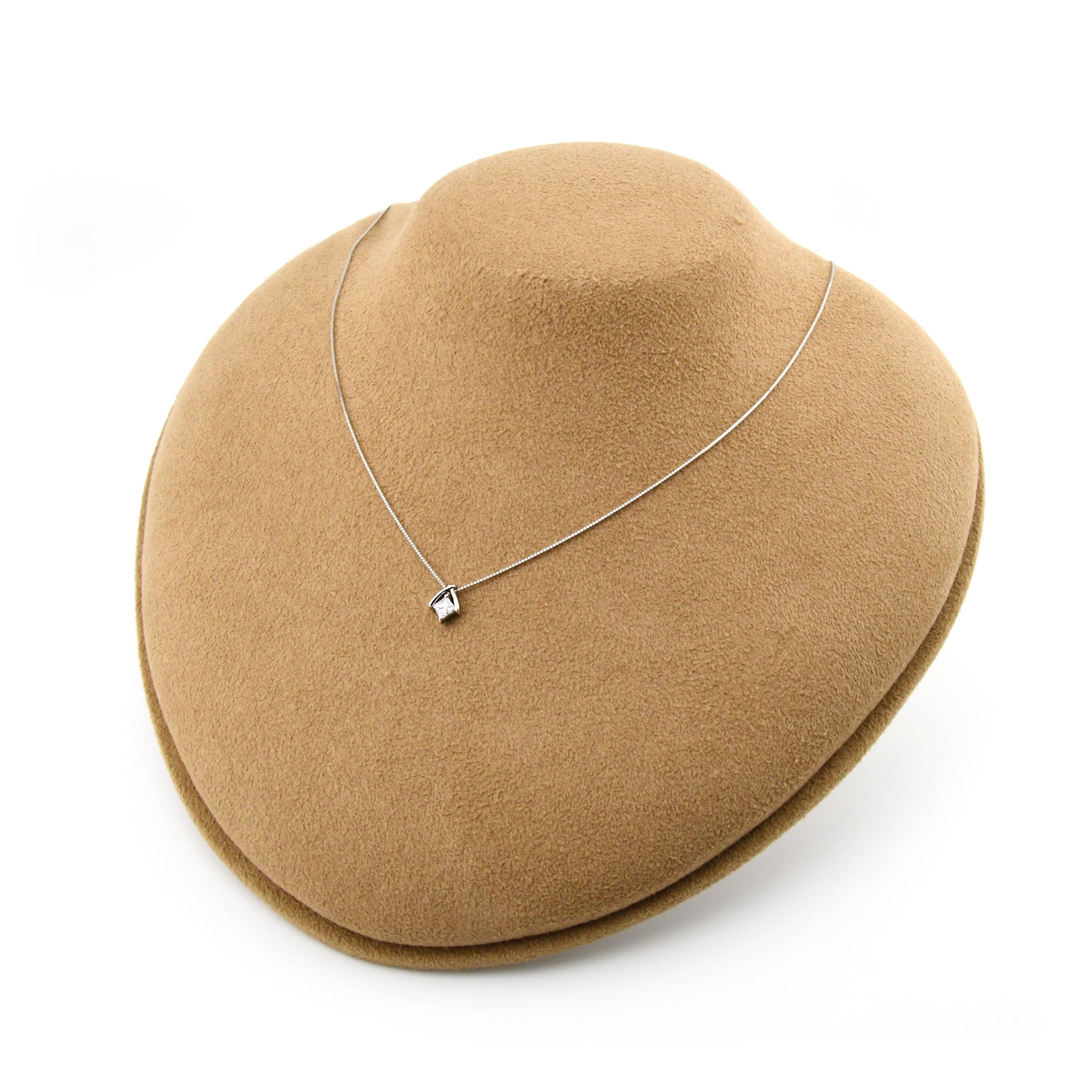 【鑑定書付き】Dカラー ダイヤモンド プリンセスカット 一粒 ネックレス [ 0.21ct / Dカラー / SI1 ] Pt950 プラチナ ANW109P