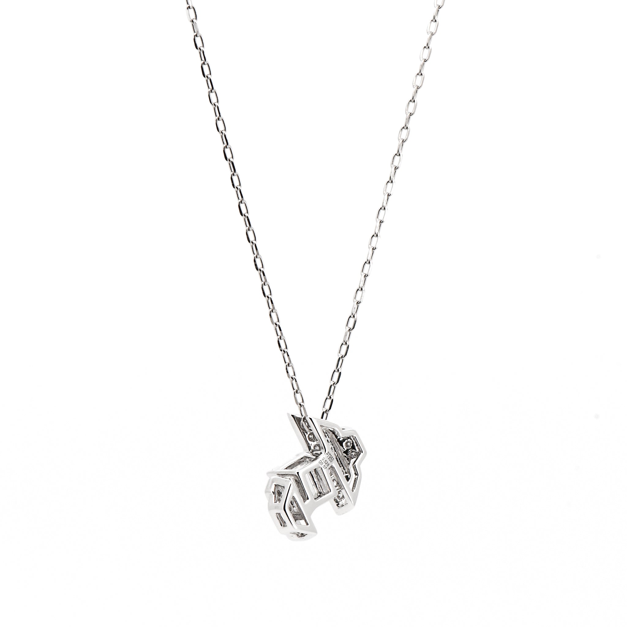 【鑑定書付き】エメラルドカット ダイヤモンド 0.52ct ネックレス Pt プラチナ ANW138P