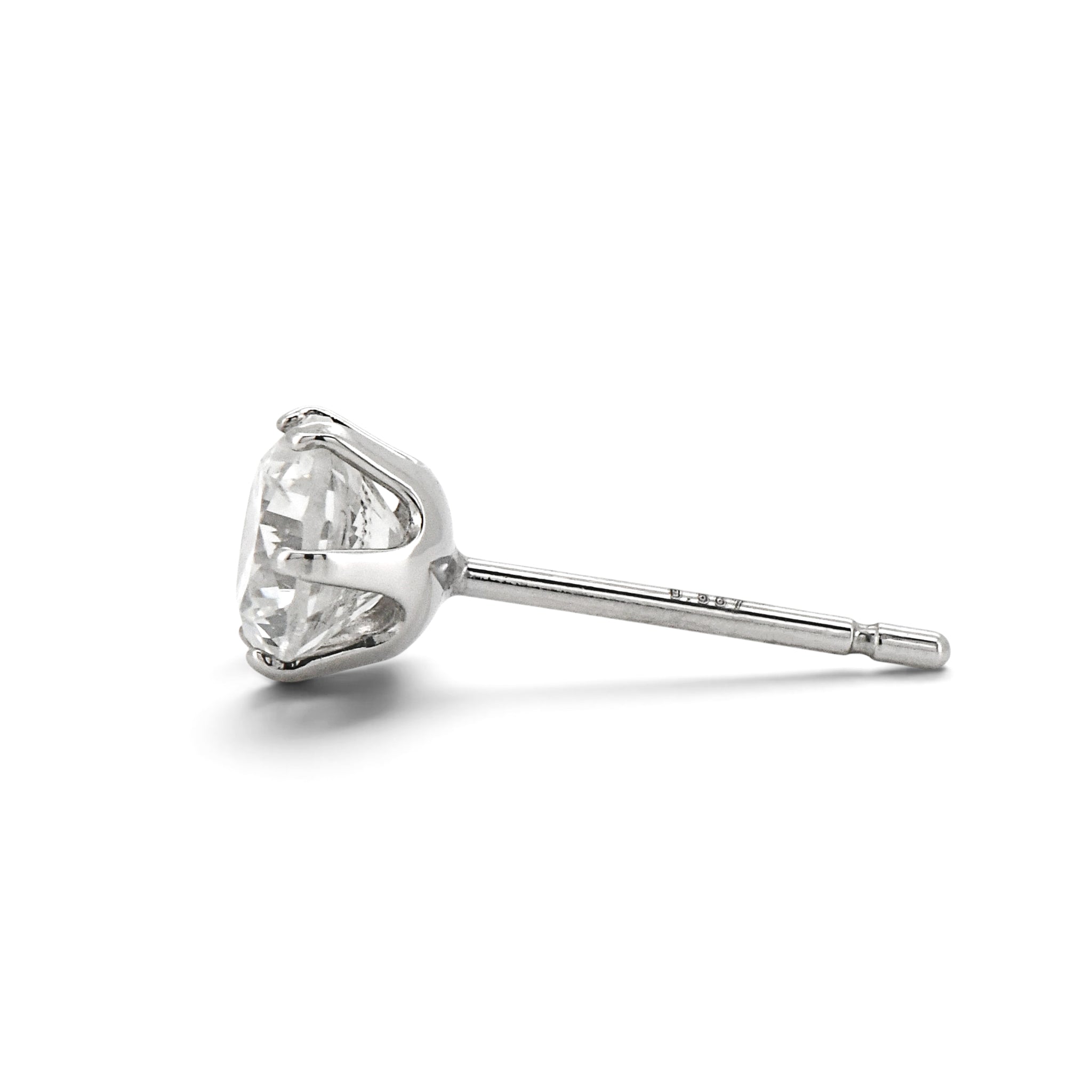 【鑑定書付き】ダイヤモンド 一粒 ピアス 計1.132ct （ 片耳 0.50ct ） Pt900 プラチナ 6本爪 スタッド ピアス  0.5カラット APP045P