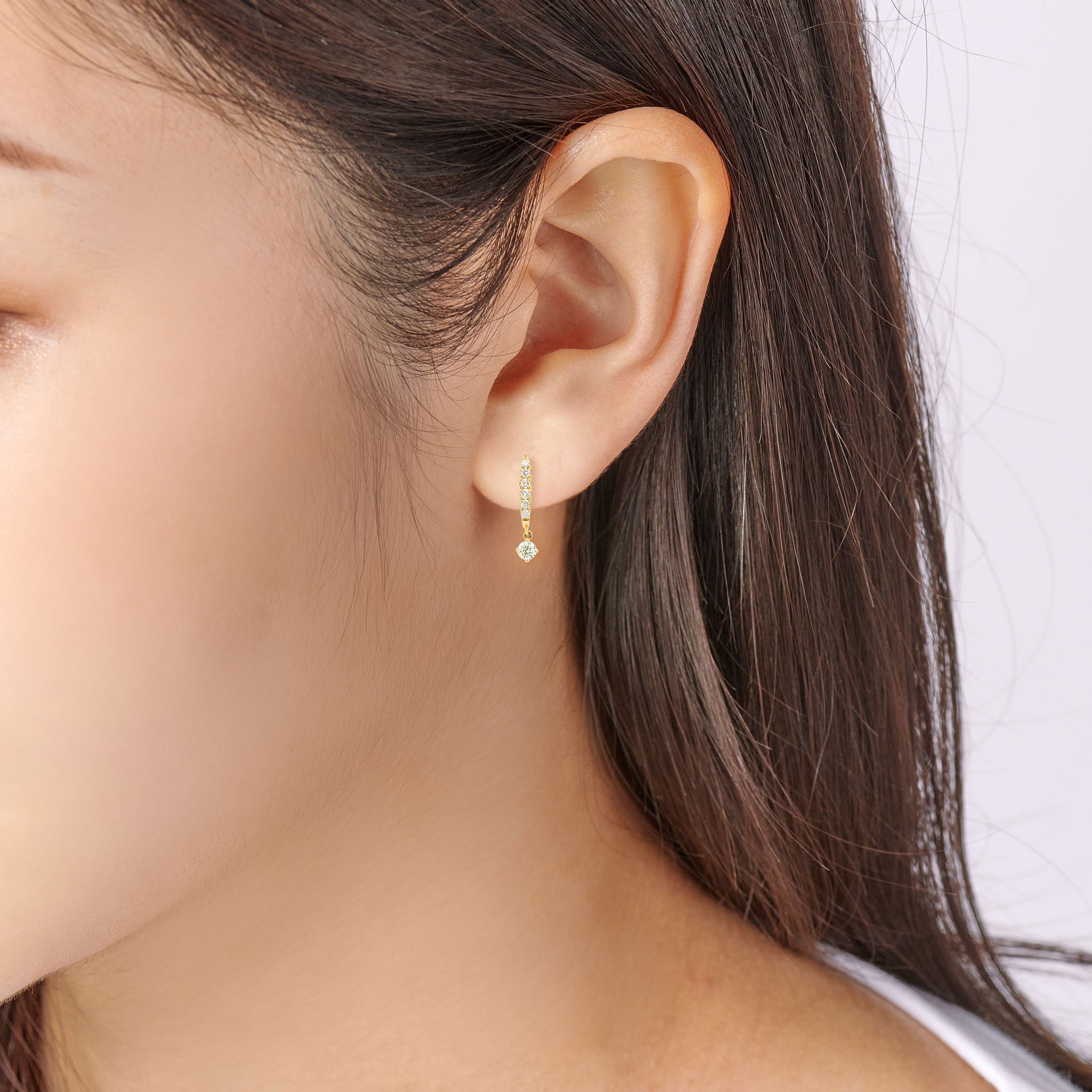 ダイヤモンド ピアス 合計0.30ct K18YG / Pt900