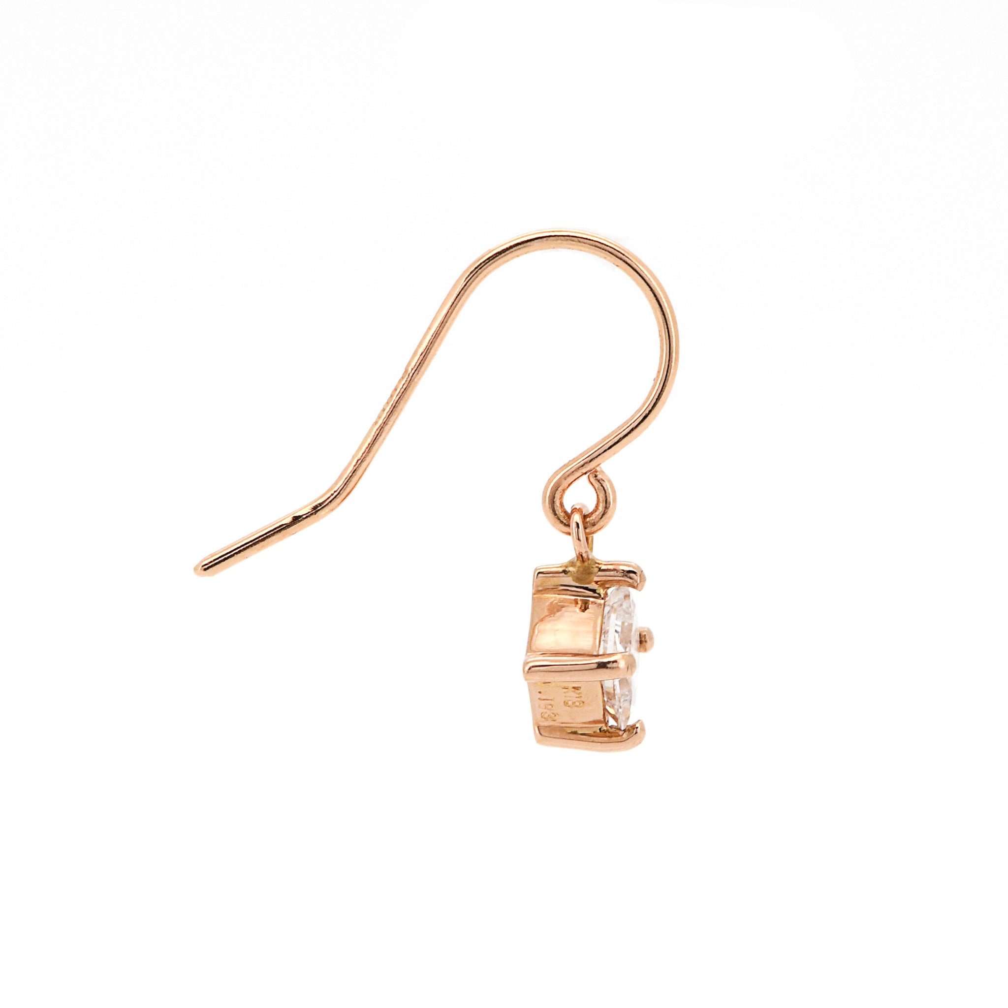 【クリスマス限定価格】【1点もの・鑑定書付き】Dカラー ダイヤモンド 合計0.36ct ダイヤ K18PG ピアス APW031K