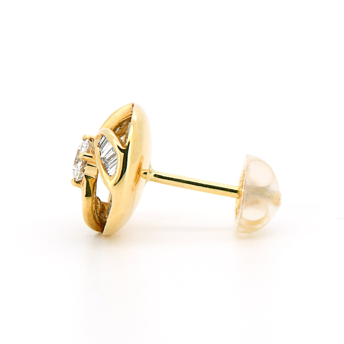 【鑑定書付き】ダイヤモンド Eカラー 3EXCELLENT 合計0.77ct K18YG ピアス APW049P