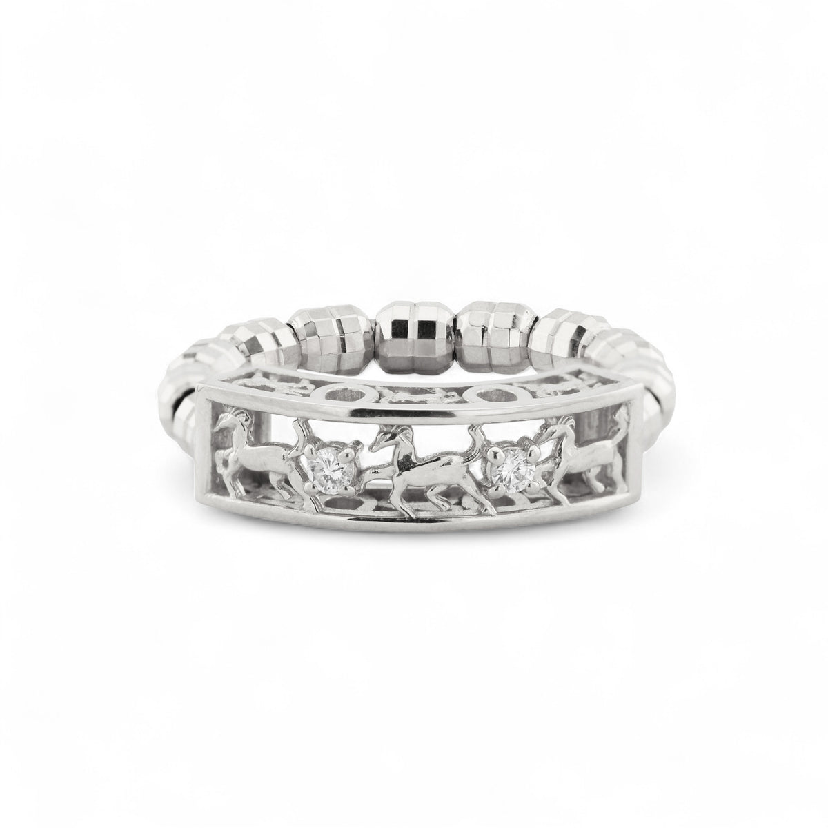 馬九行久(うまくいく) リング ダイヤモンド 計0.04ct Pt950 ARC069C-PT