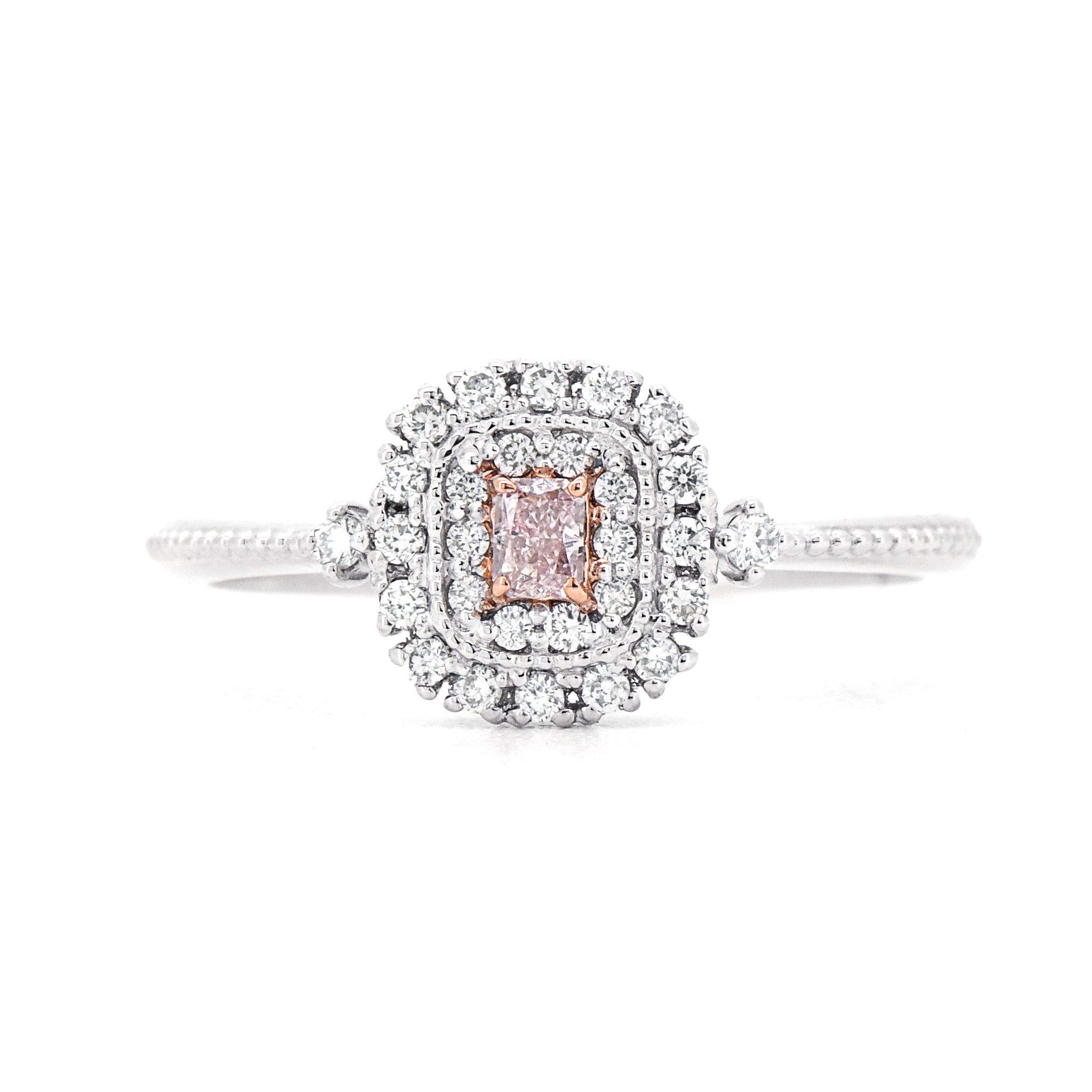 【1点もの・鑑定書付き】天然 ピンクダイヤモンド リング FANCY LIGHT PURPLISH PINK Pt950 プラチナ ARC071P2