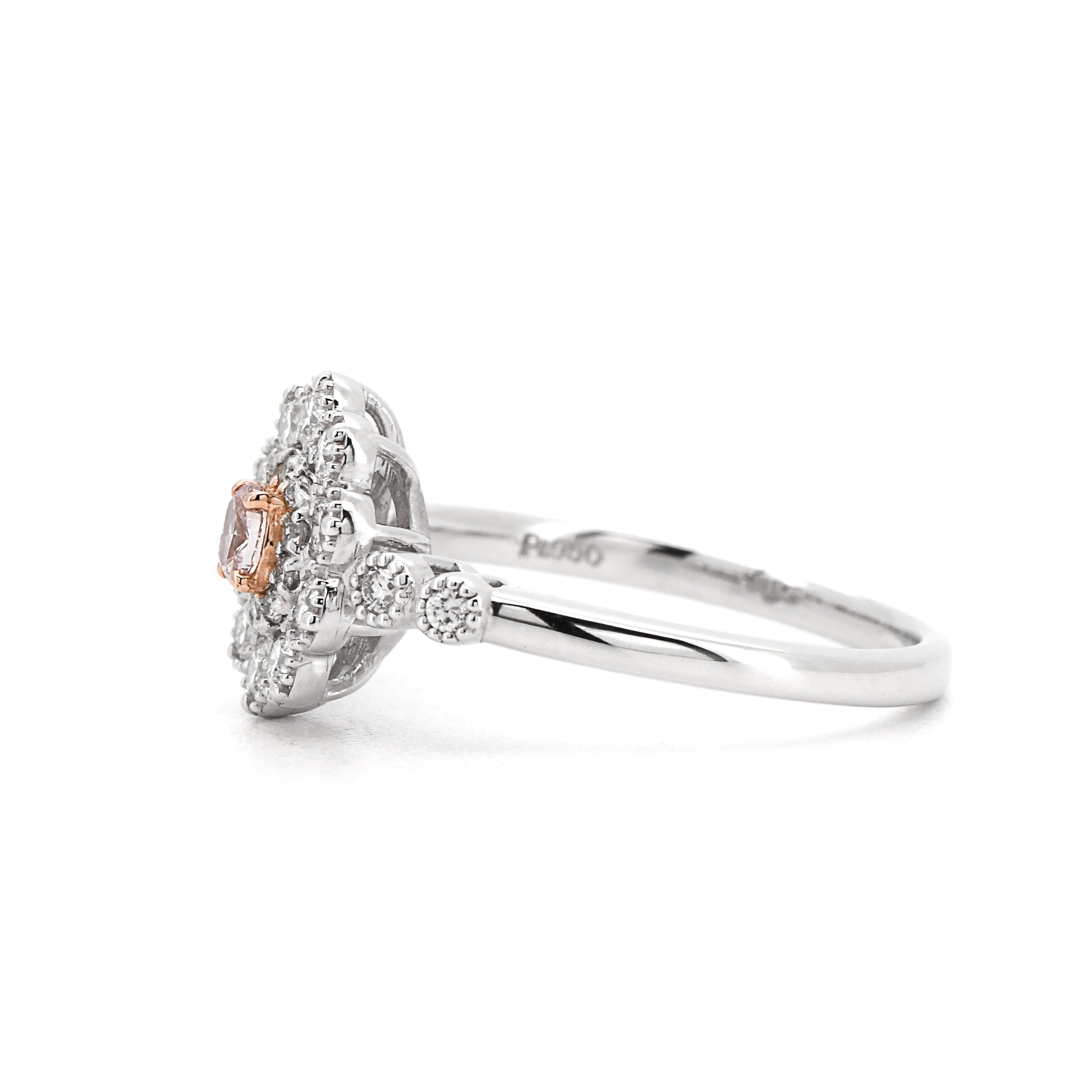 【1点もの・鑑定書付き】天然 ピンクダイヤモンド リング FANCY LIGHT PINK Pt950 プラチナ ARC072P