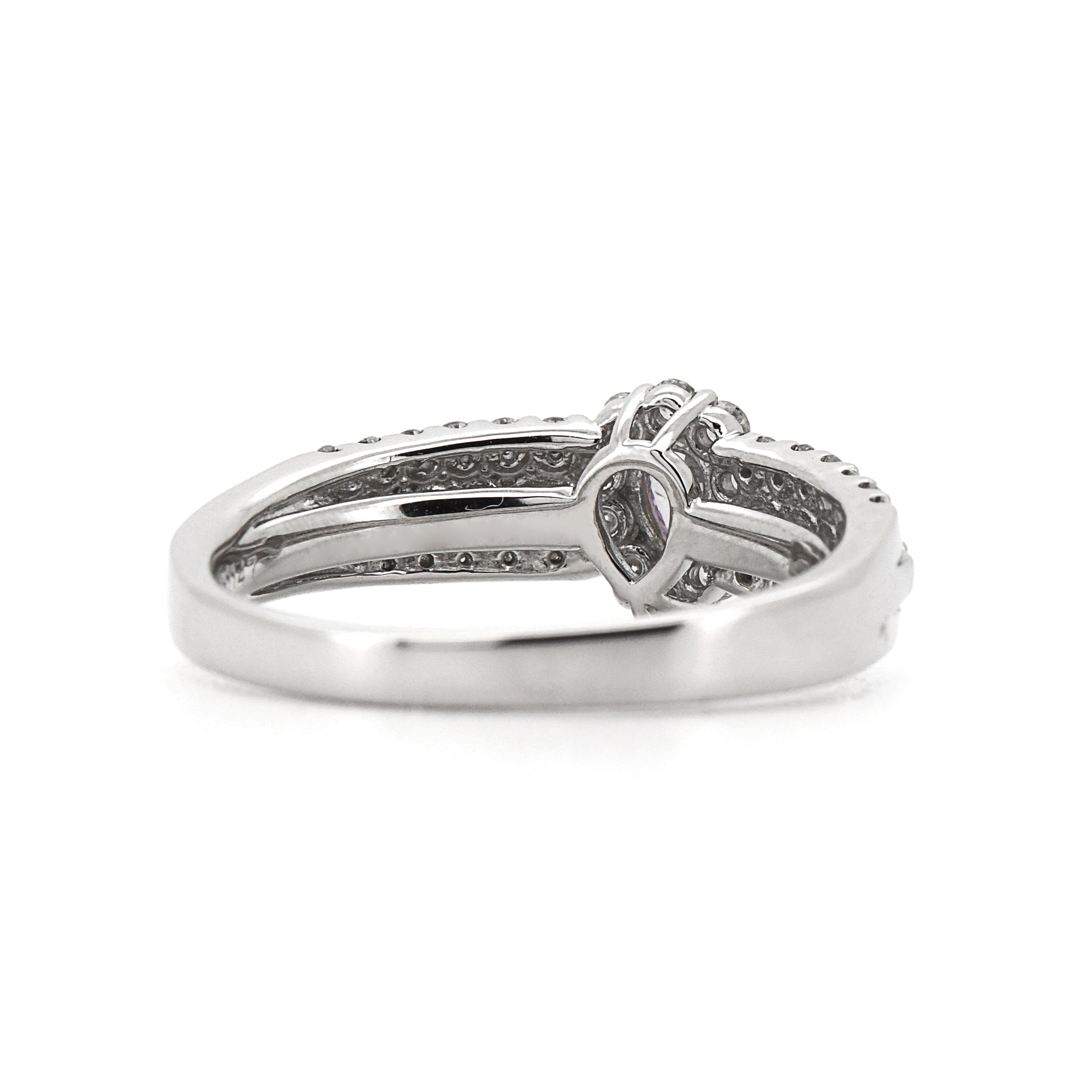 【鑑定書付き】天然 ピンクダイヤモンド リング FANCY PURPLISH PINK Pt950 / K18PG ARP081P