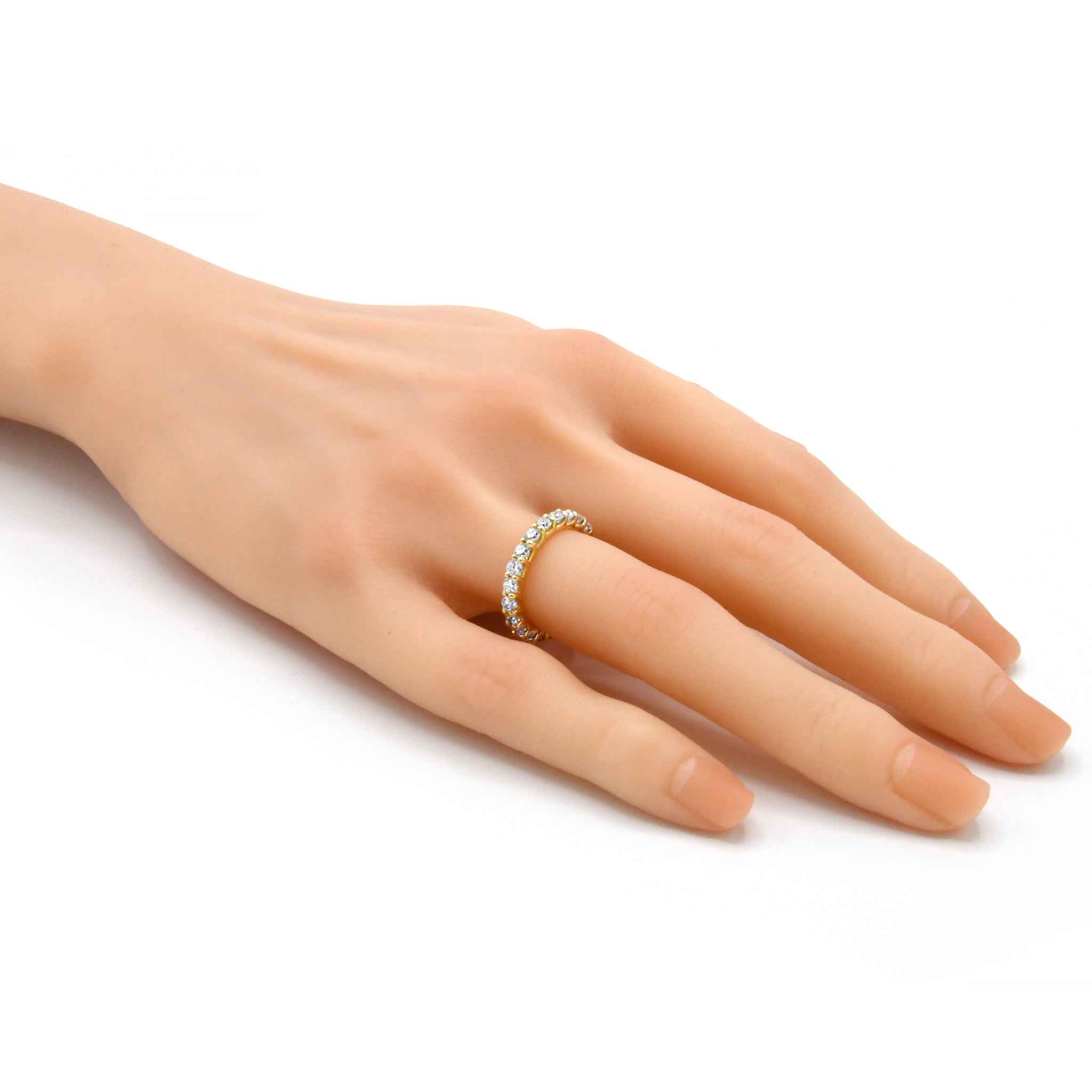 フルエタニティ リング ダイヤモンド 計2.00ct K18YG イエローゴールド