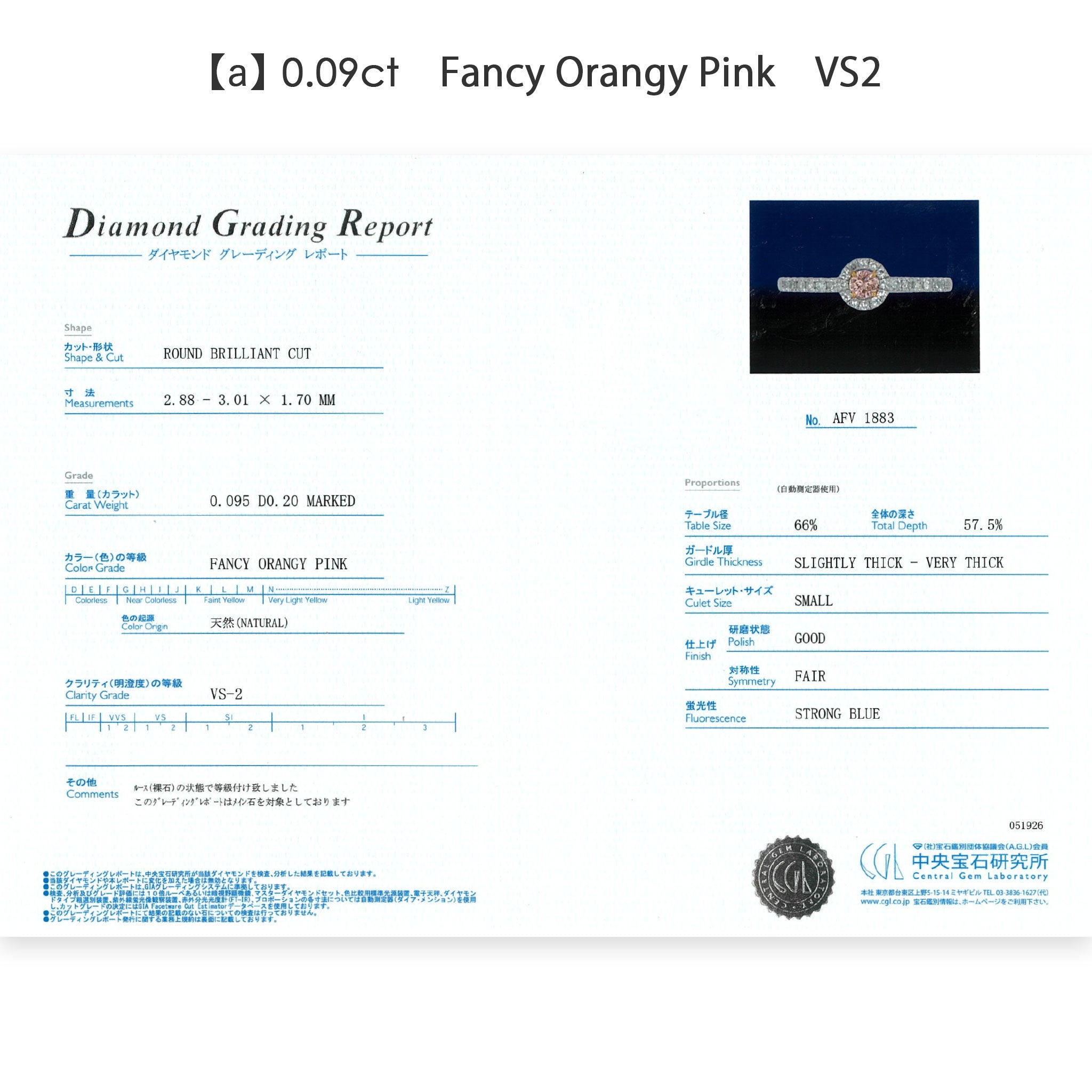 【鑑定書付き】天然 ピンクダイヤモンド リング 〔デザイン2種〕 Pt ARP101P