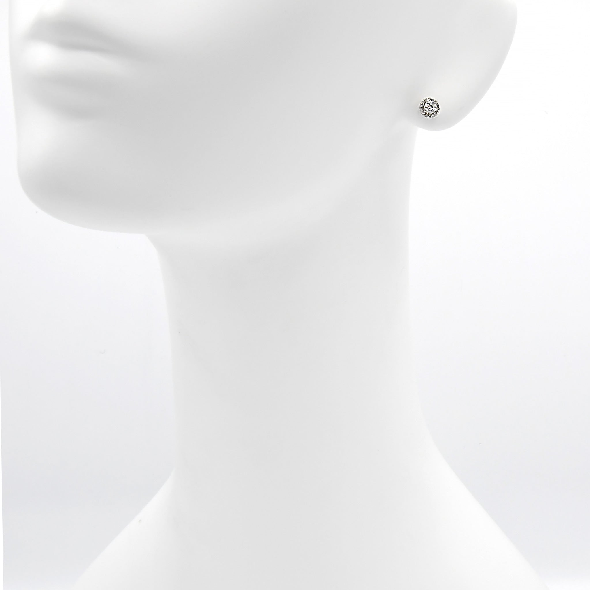 【鑑定書付き】取り巻き ダイヤモンド ピアス 合計0.5ct K18YG Pt APS032C